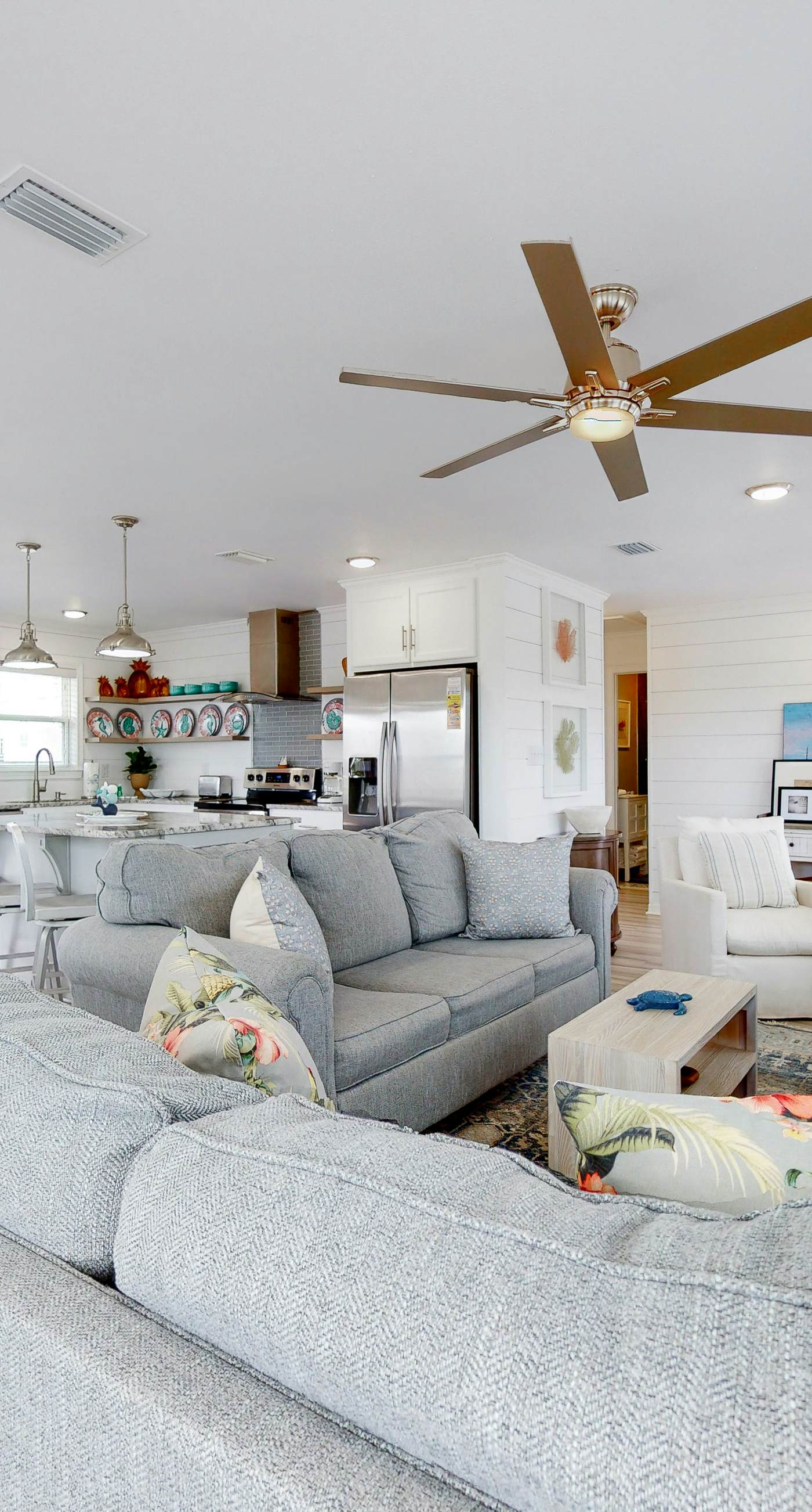 Bay view home with WiFi, central ac, & decks - snowbirds, dogs welcome