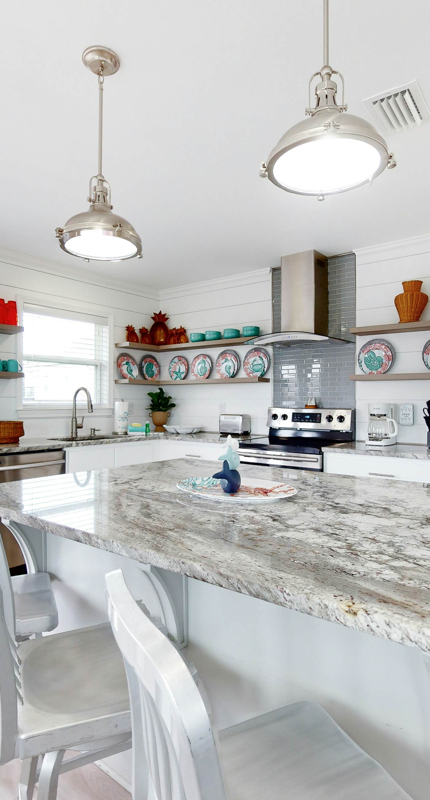 Bay view home with WiFi, central ac, & decks - snowbirds, dogs welcome