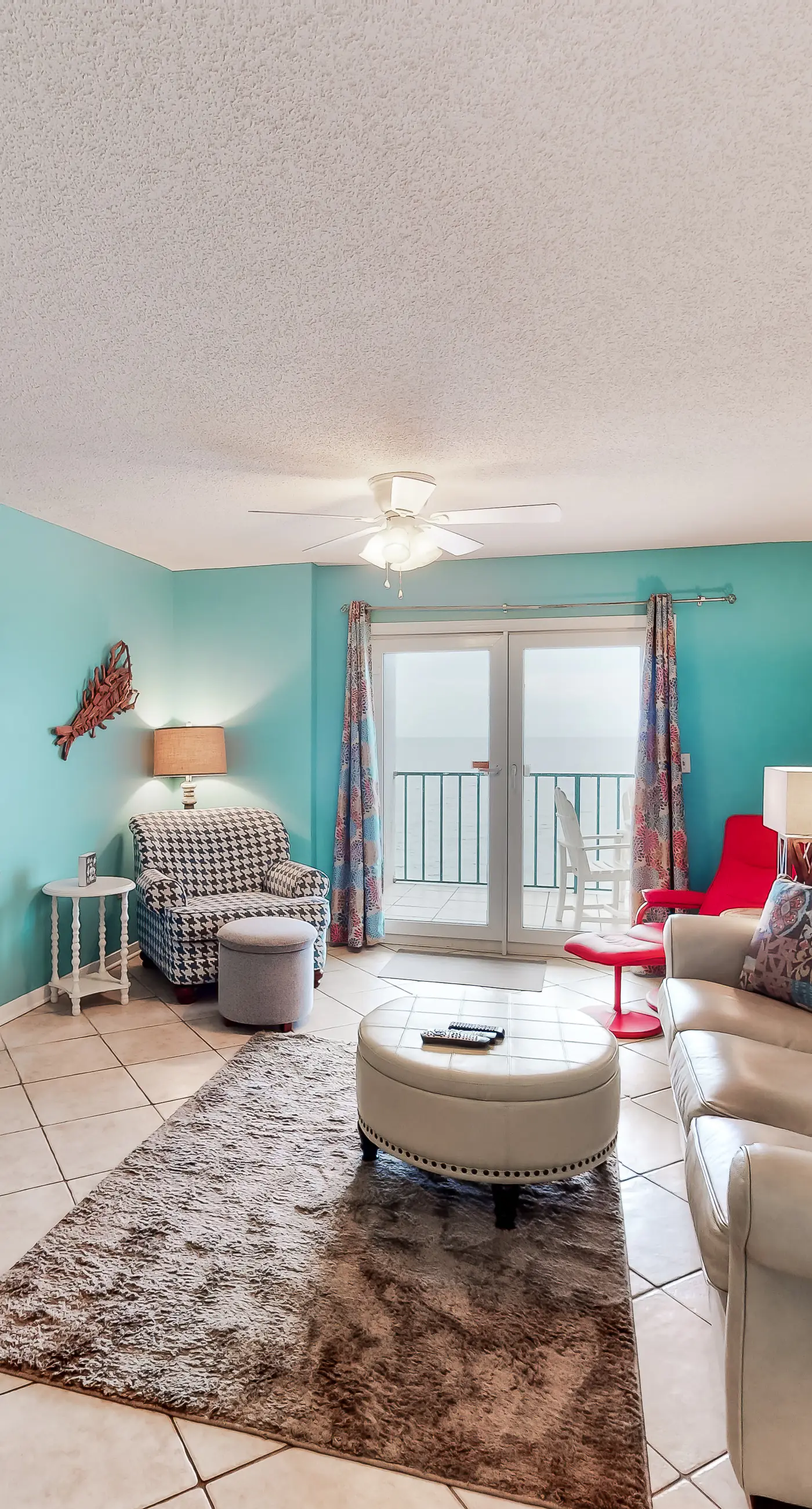 Gulf-front condo with central AC, balcony & pool