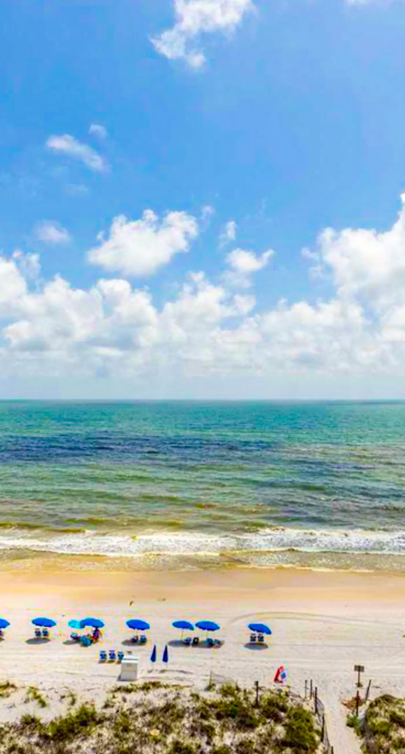 Gulf-front condo with central AC, balcony & pool