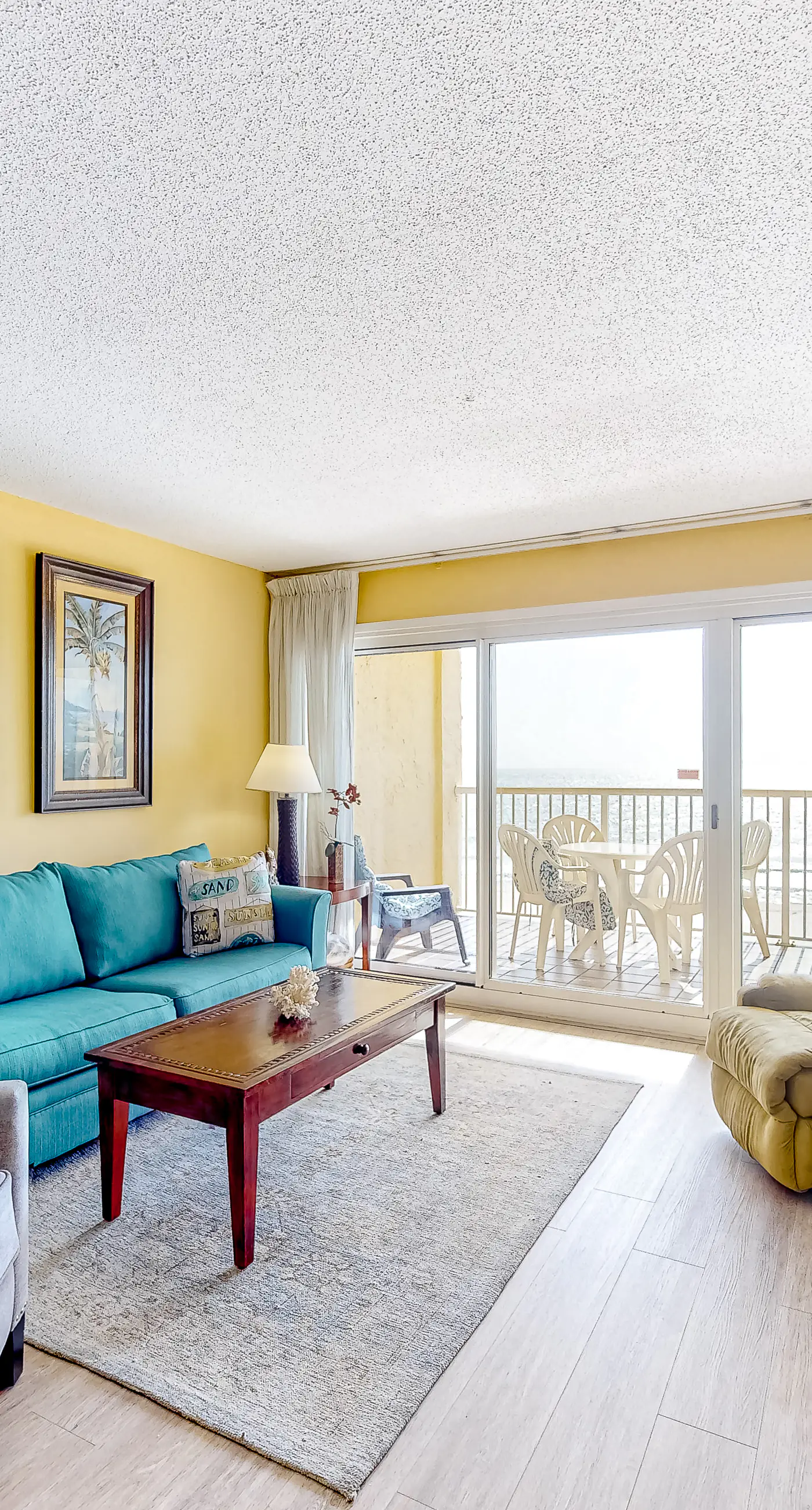 Fourth-floor Gulf-front getaway with balcony, views, central AC, & outdoor pool