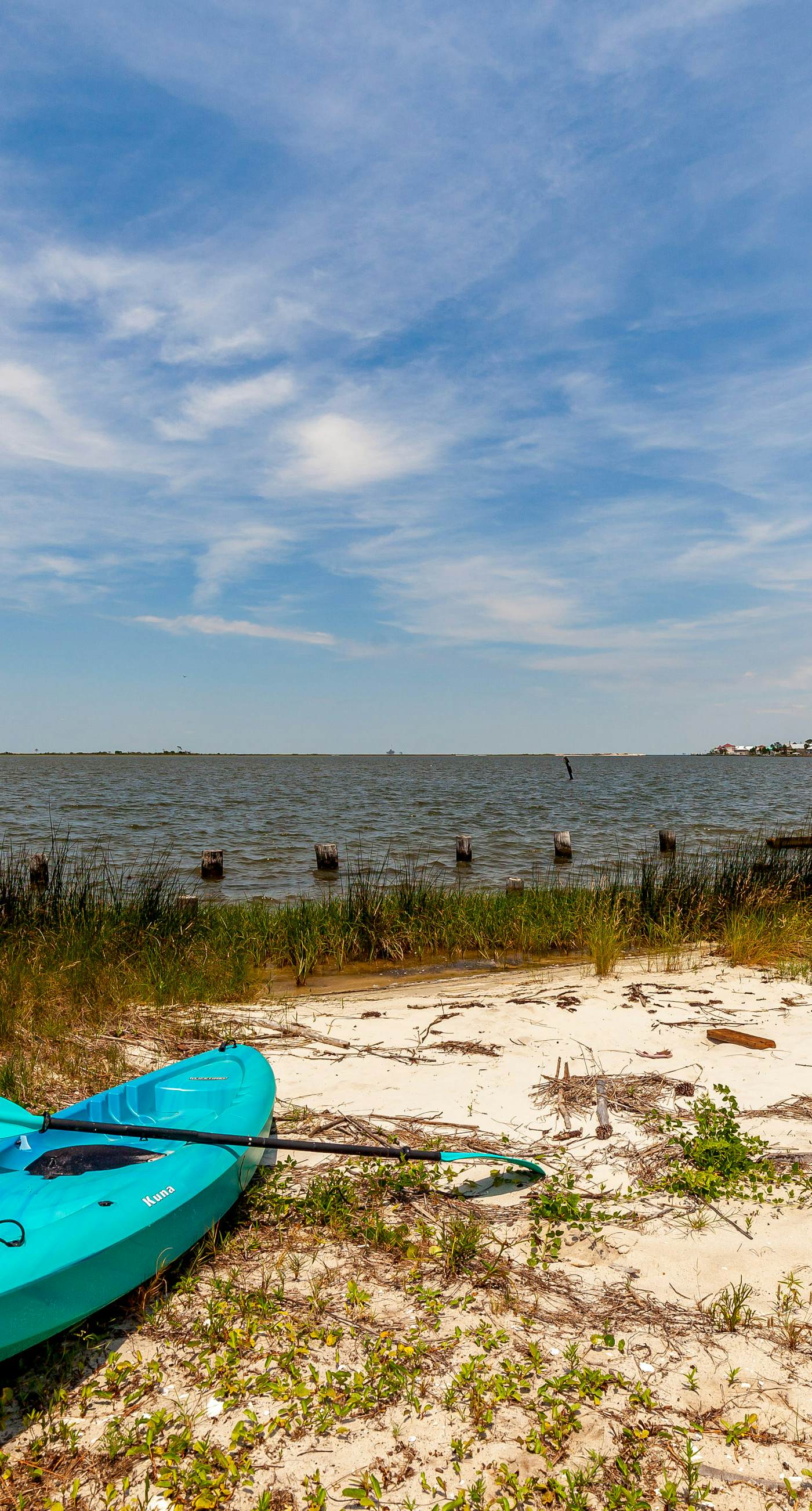 Bayfront home with Gulf views & deck with private swim spa - dog-friendly