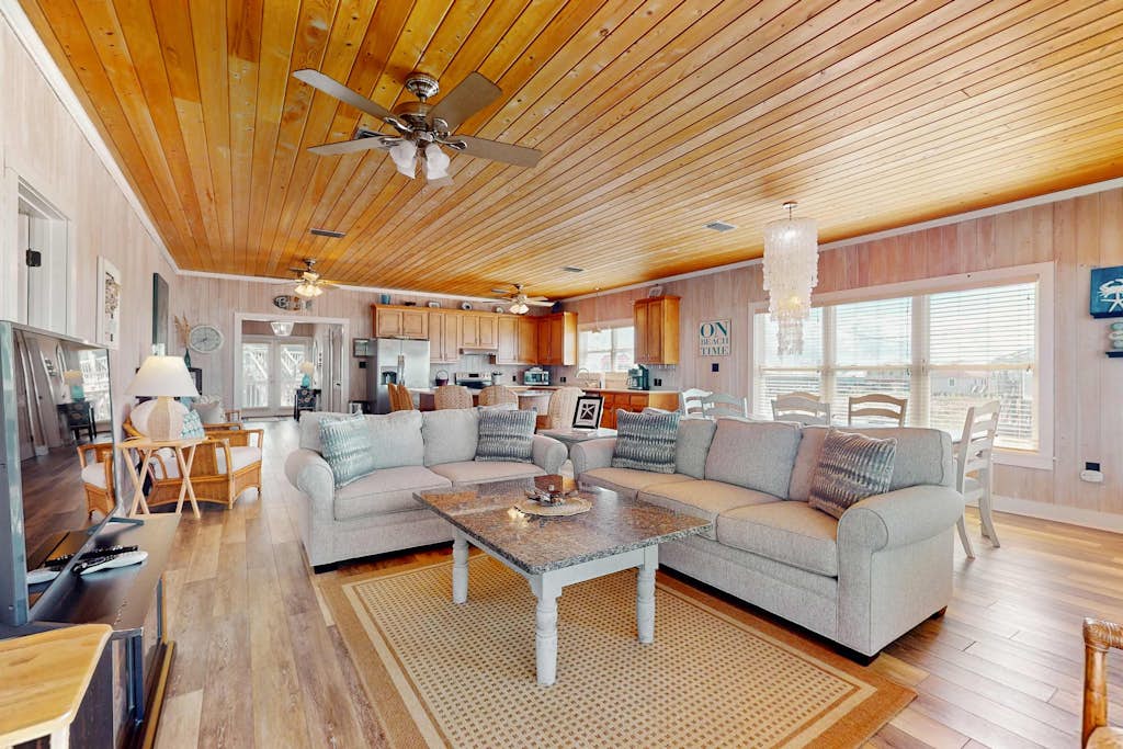 Updated, Dog-Friendly Home with Free WiFi, Beach Views, Covered Porch, Washer,Dryer