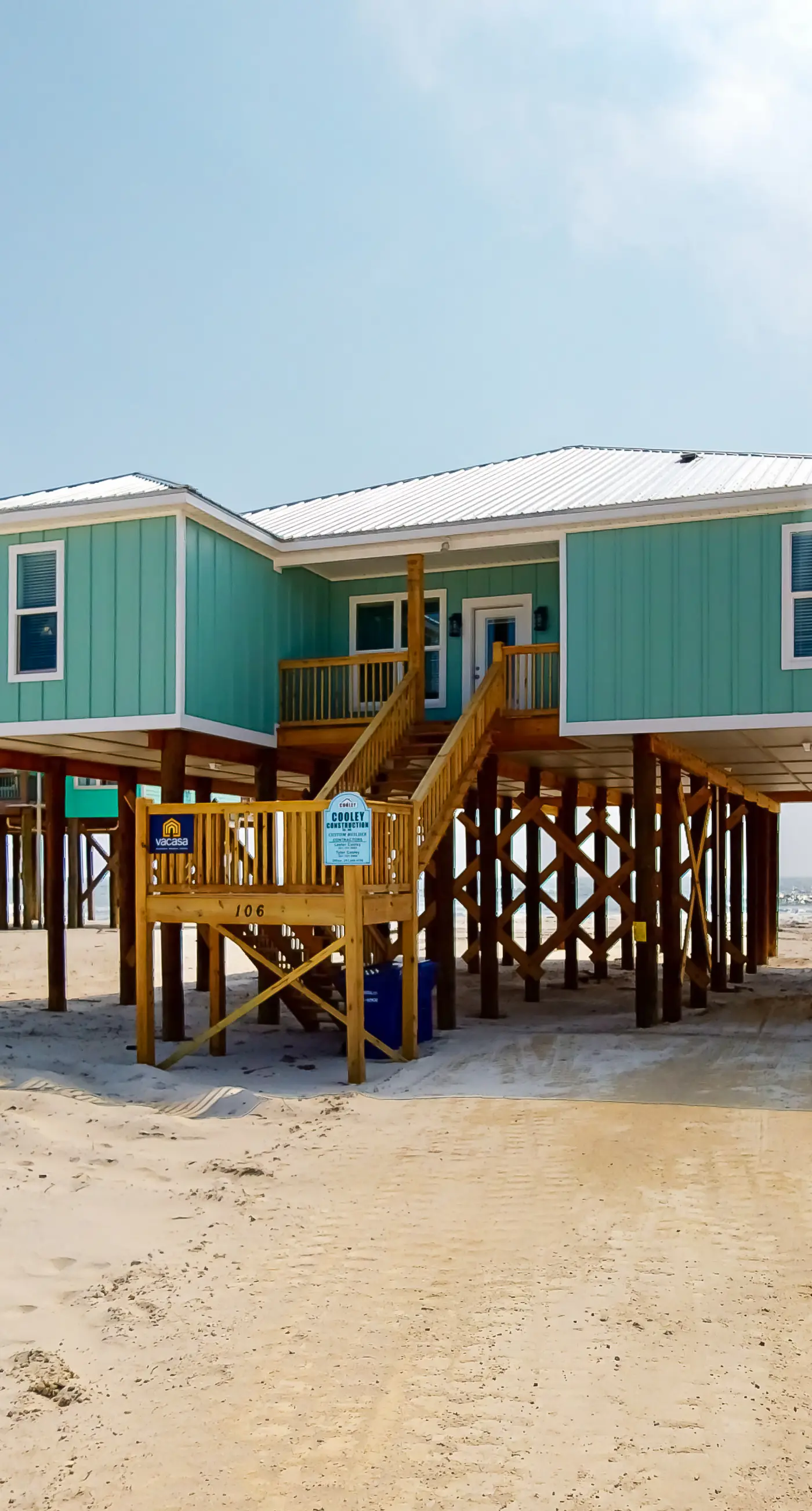 Exquisite oceanfront beach home with hot tub, central AC, balcony, & W&D