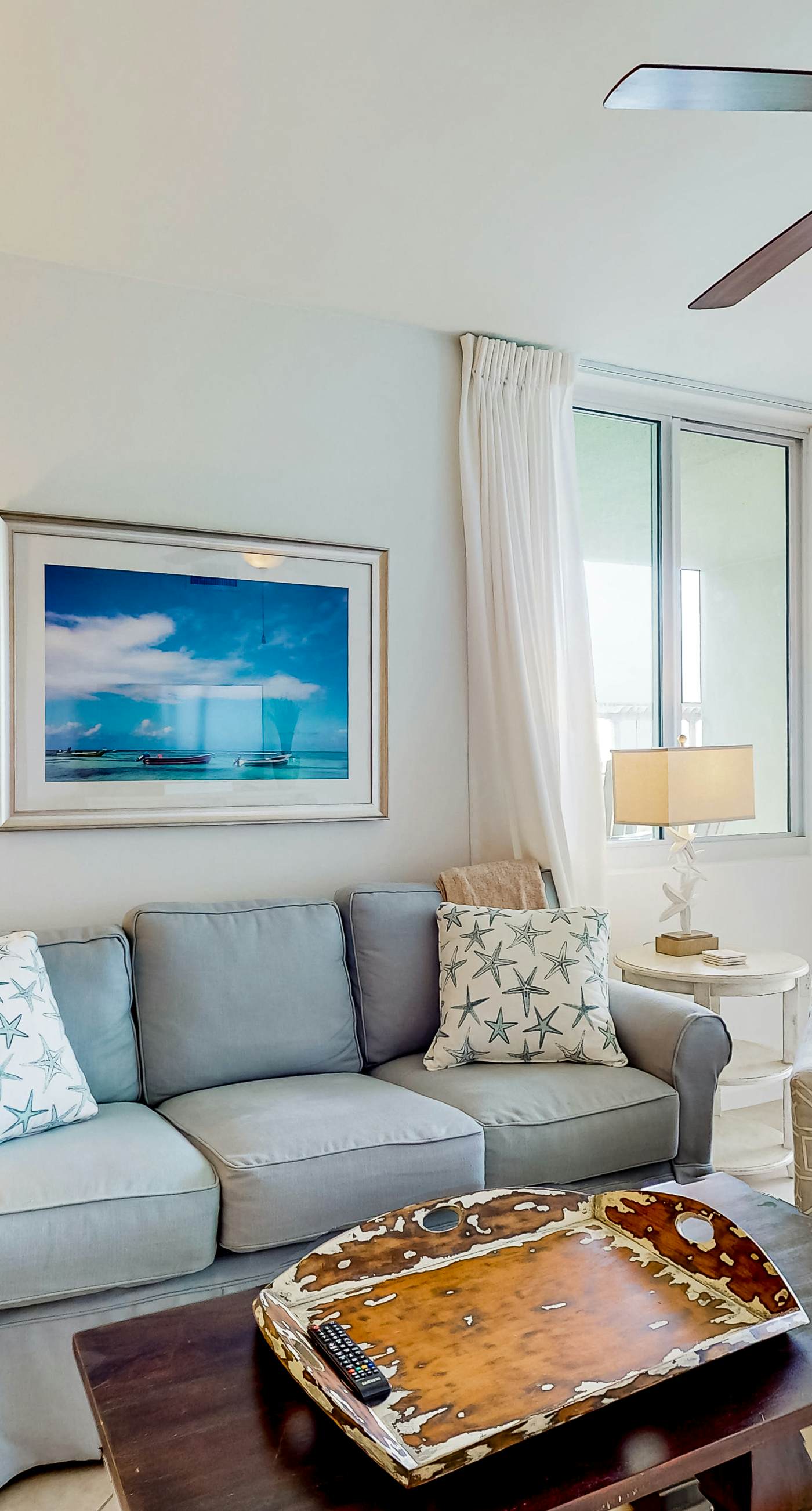 Peaceful water view condo with sauna, pool, tennis court, W&D, hot tub, & patio