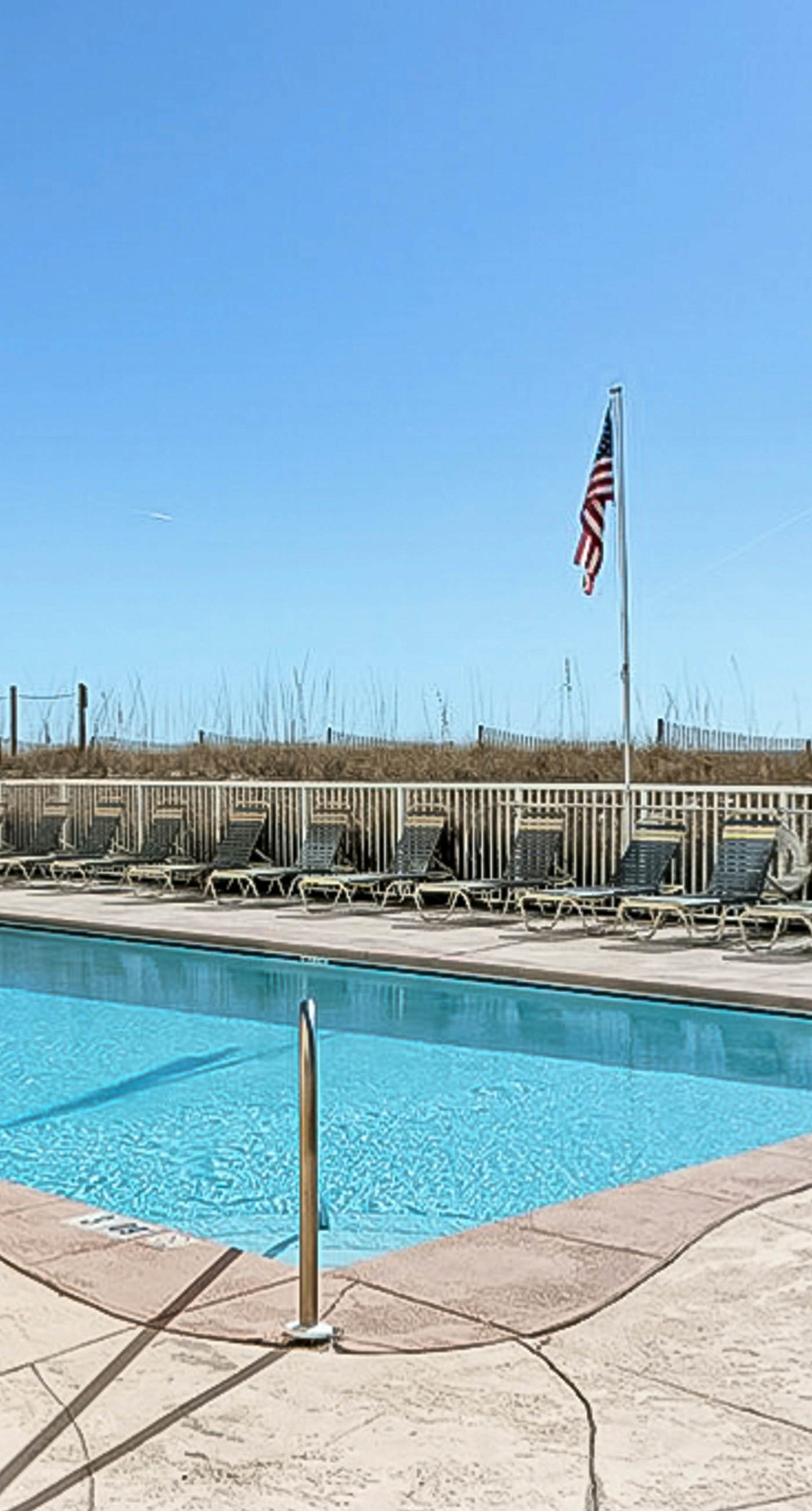 Beachfront condo with Gulf views, pool, washer,dryer, & central AC