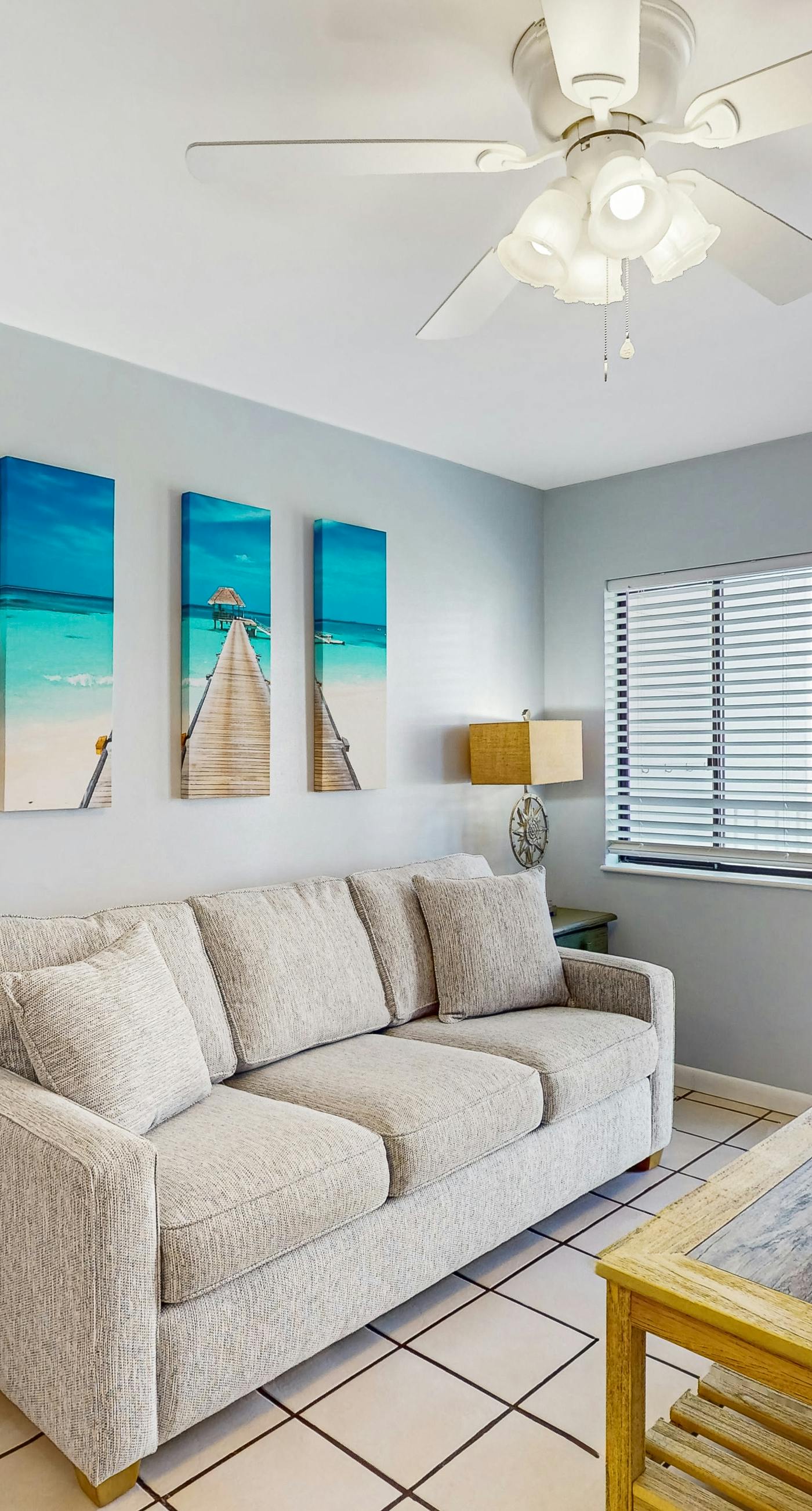 Ocean-view condo with pools, fitness center, beach access and golf