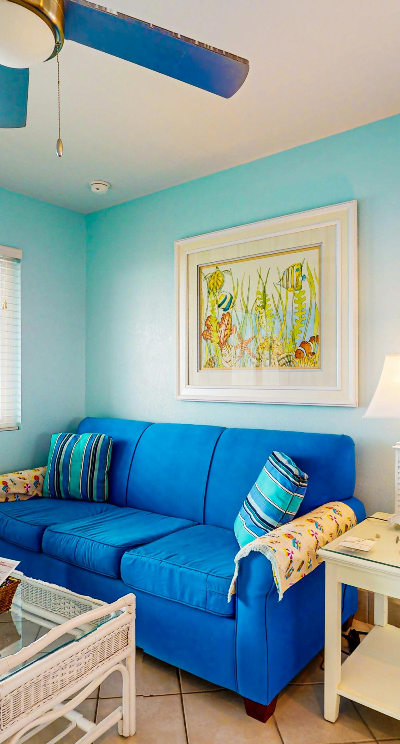 Gulfview condo with shared pools, sauna, and beach access