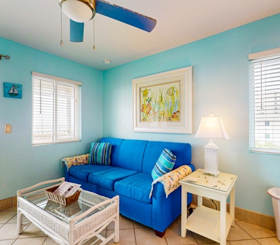 Gulfview condo with shared pools, sauna, and beach access