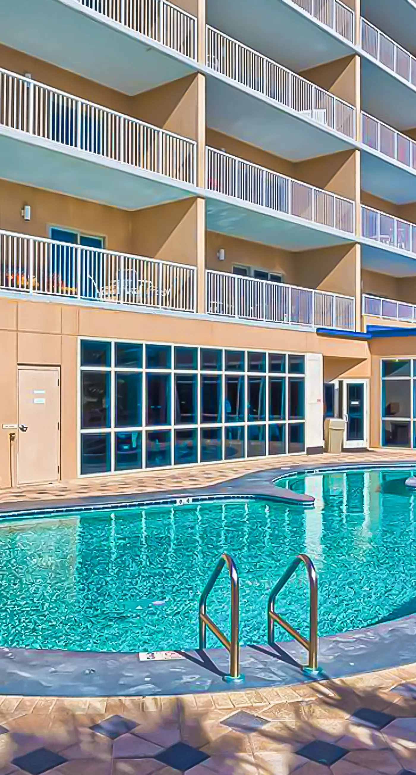 Gulfview condo with skywalk to the beach,  indoor & outdoor pool, & sauna