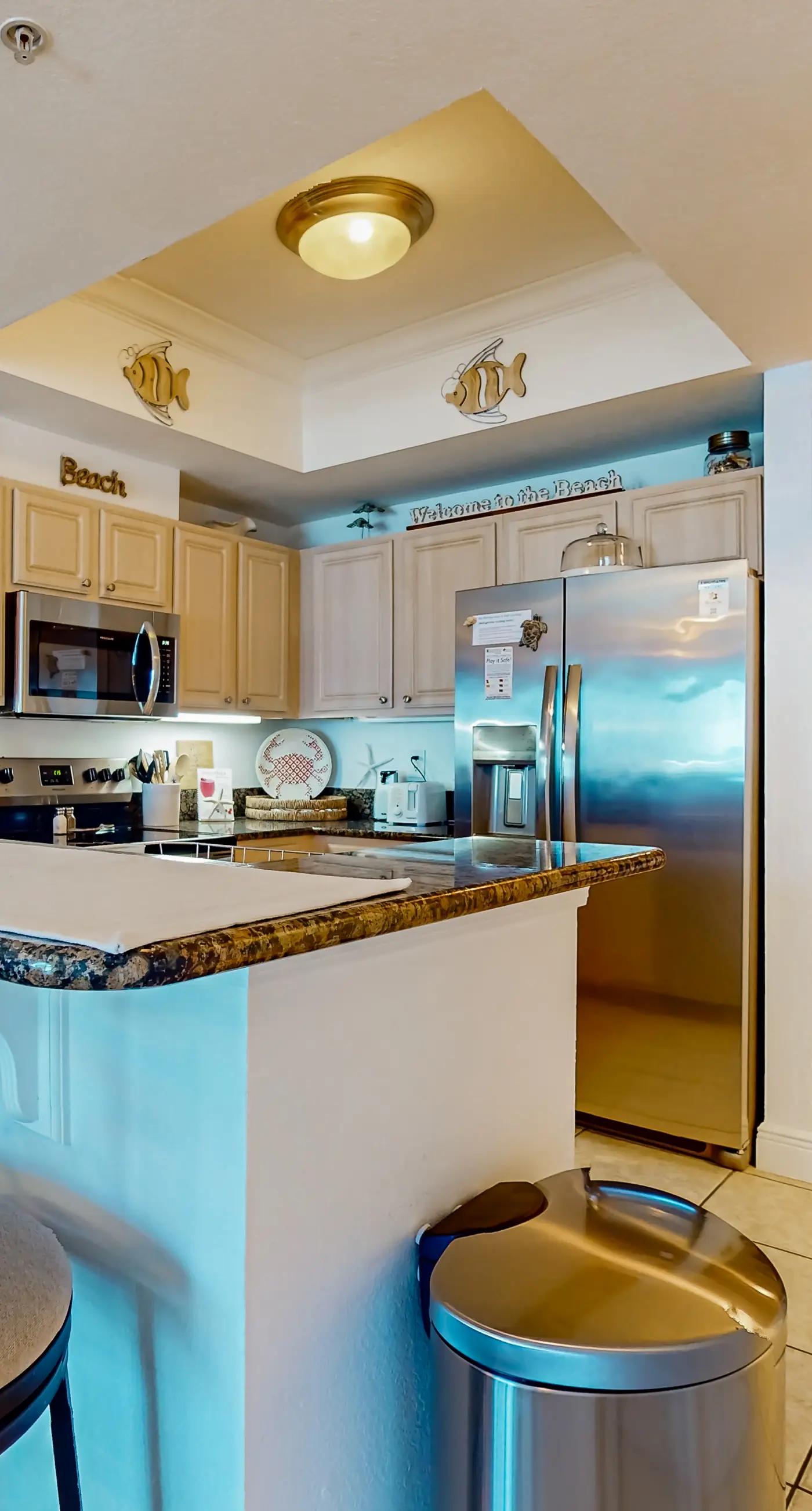 Gulfview condo with skywalk to the beach,  indoor & outdoor pool, & sauna