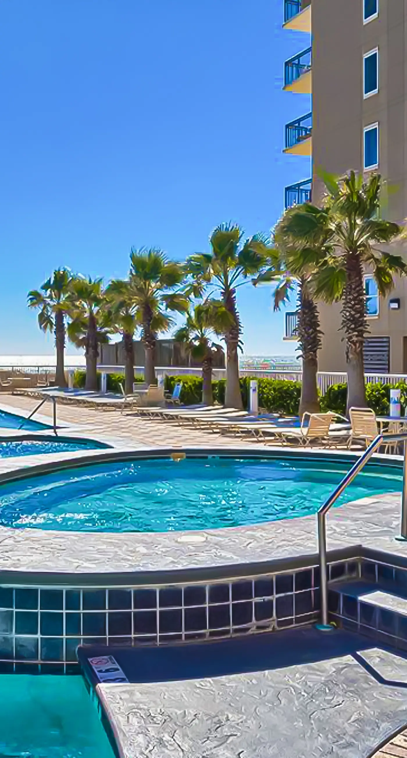 Gulfview condo with skywalk to the beach,  indoor & outdoor pool, & sauna