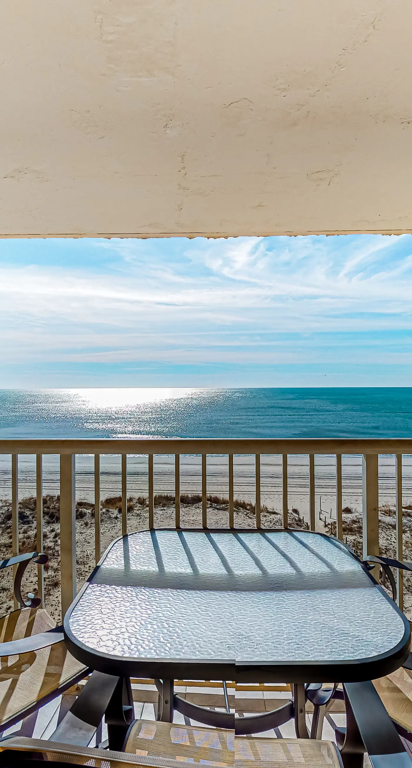 Beach/Gulf-front condo with water views, on-site pool, & private balcony
