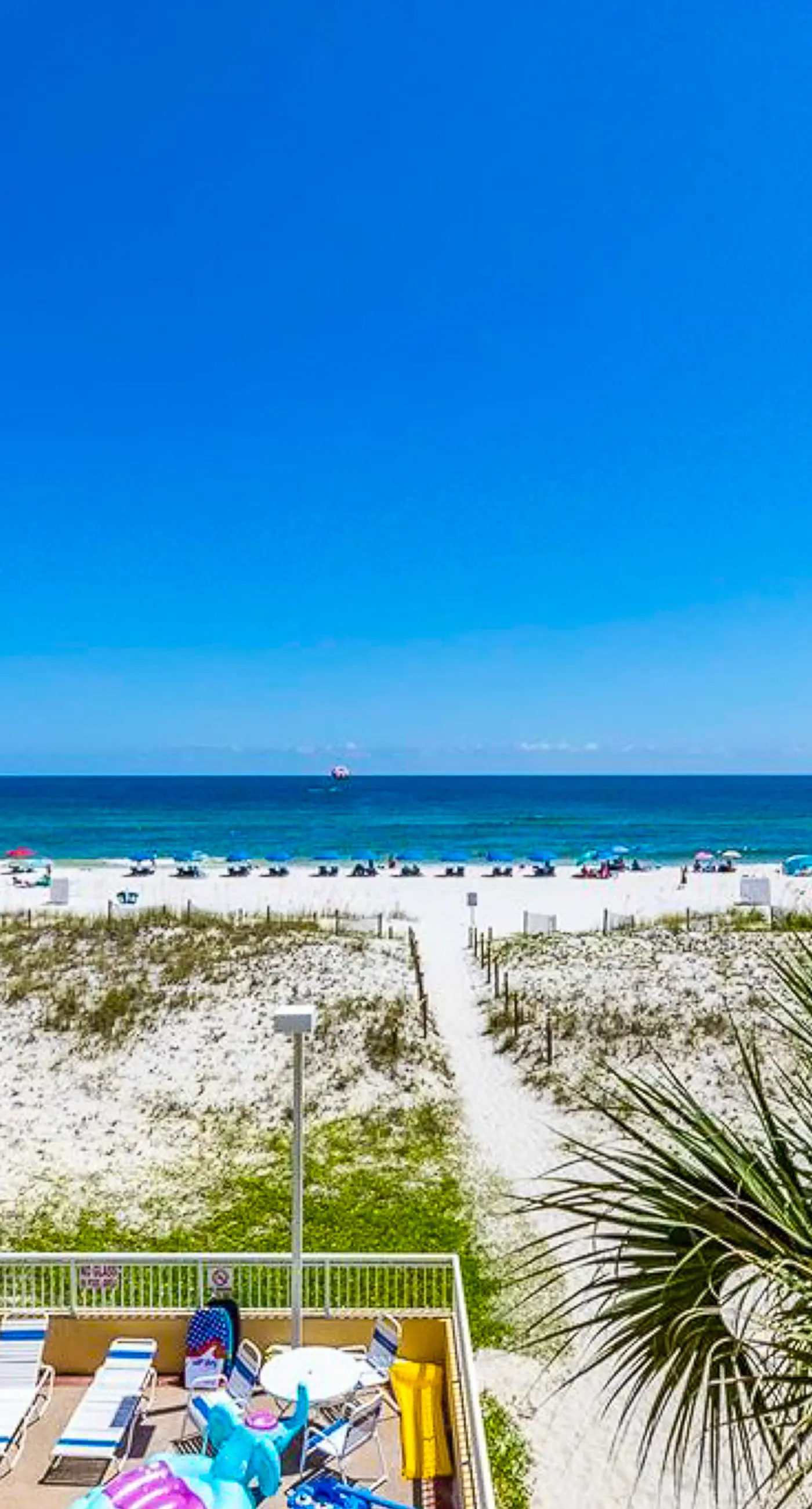 Beach/Gulf-front condo with water views, on-site pool, & private balcony