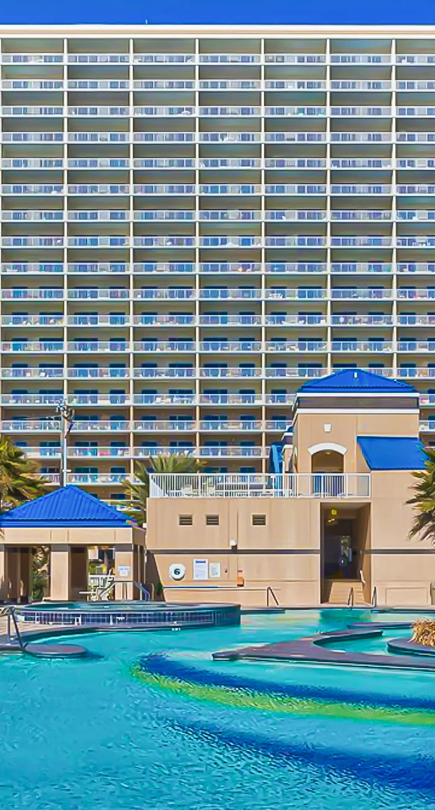 Ocean-view condo w/skywalk to beach, indoor/outdoor pools, lazy river, WiFi, W/D