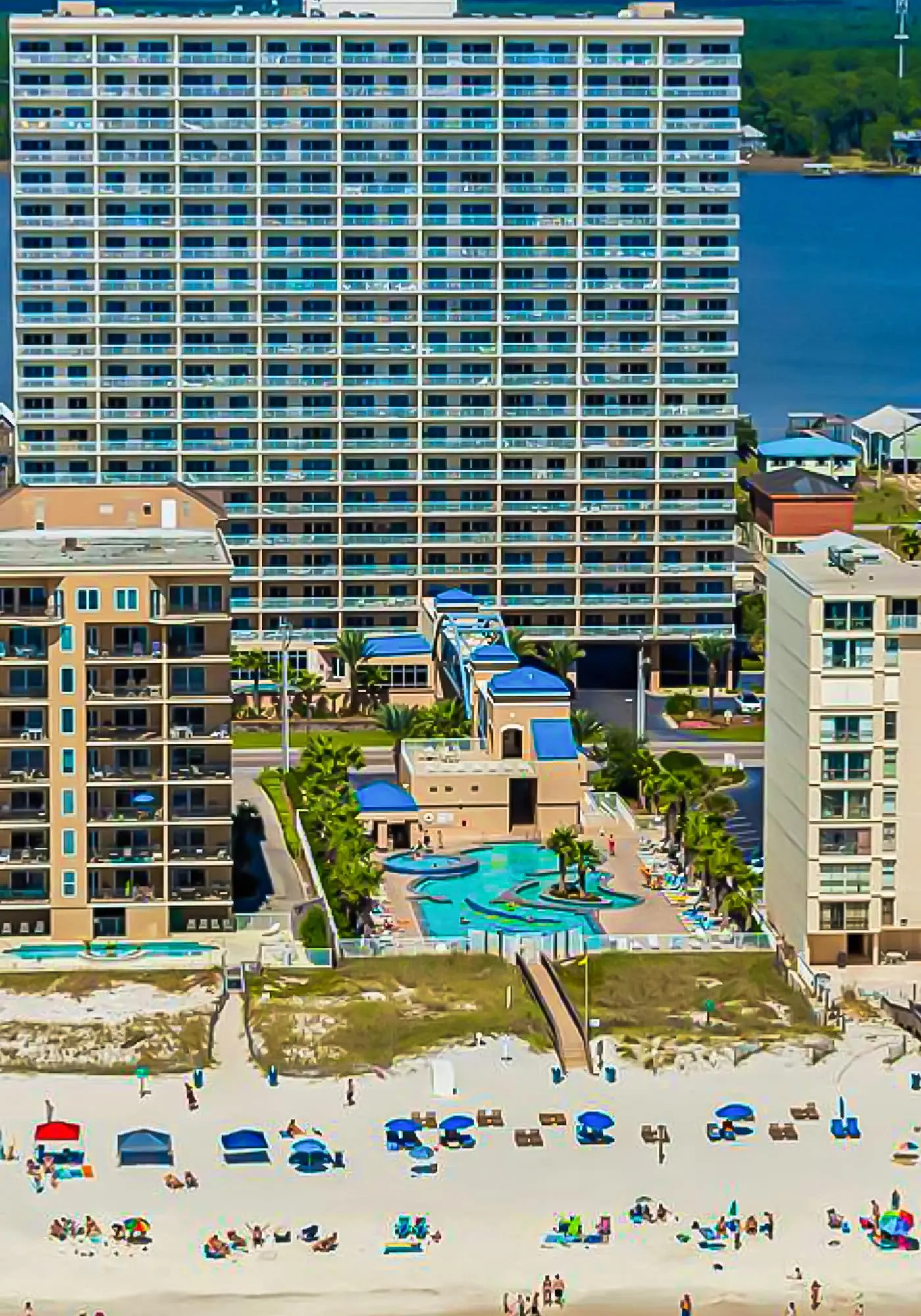 Ocean-view condo w/skywalk to beach, indoor/outdoor pools, lazy river, WiFi, W/D