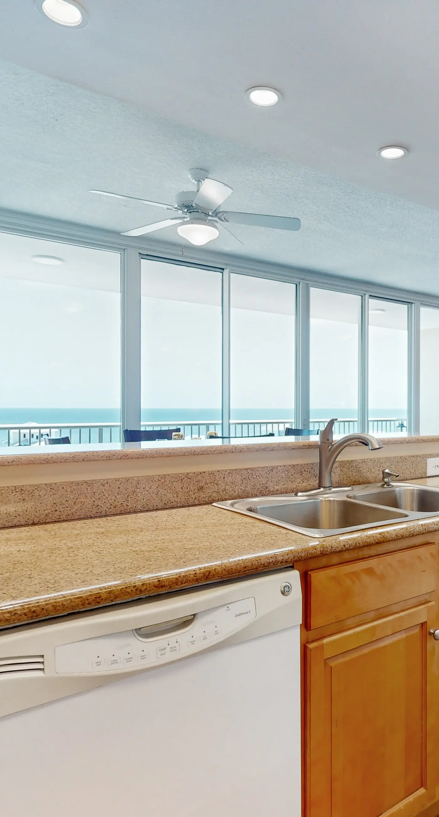 Waterfront condo with pool, piers & breathtaking balcony views