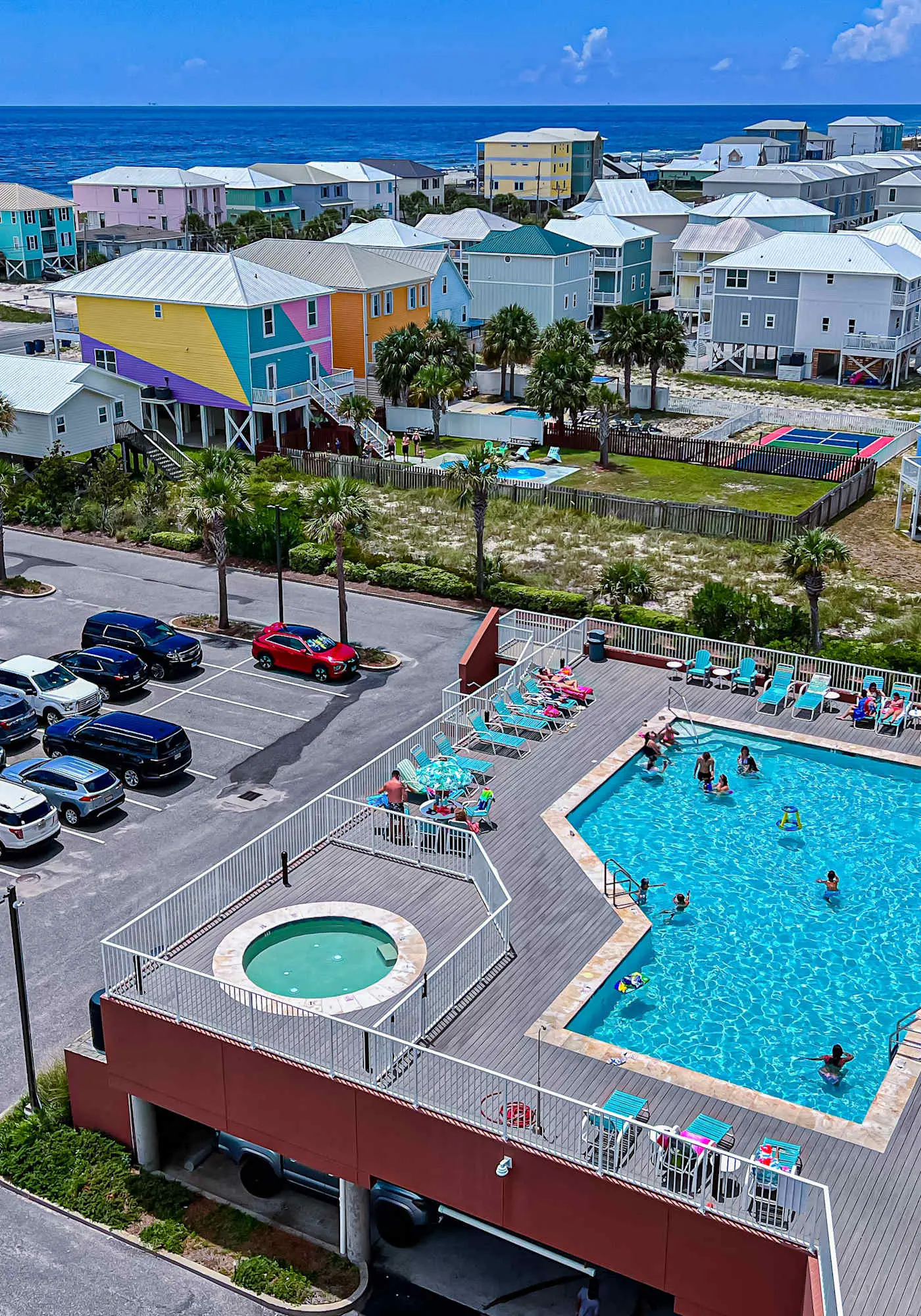 Waterfront condo with pool, piers & breathtaking balcony views