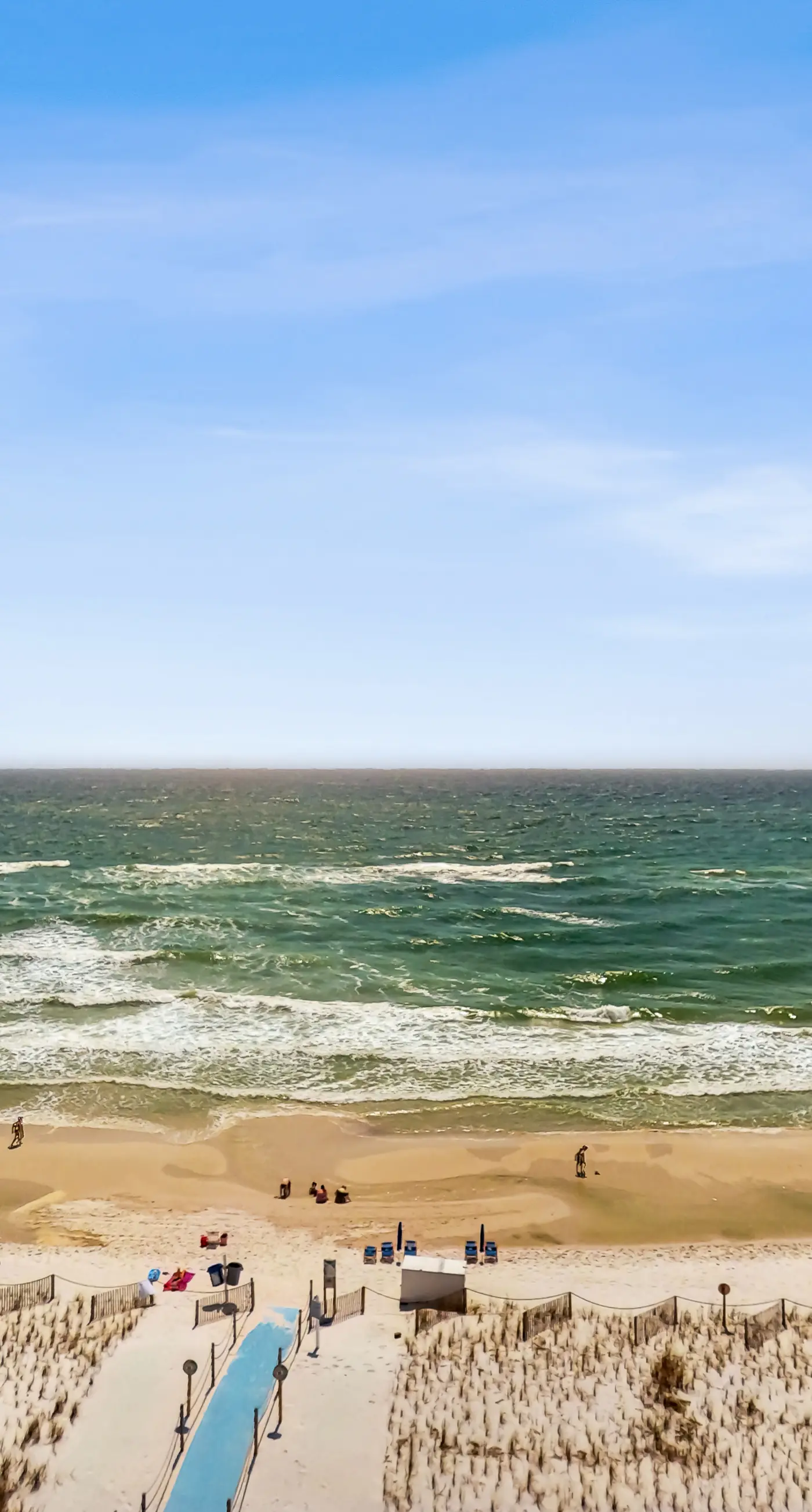 Beachfront condo with private balcony, outdoor pool, direct beach access & views