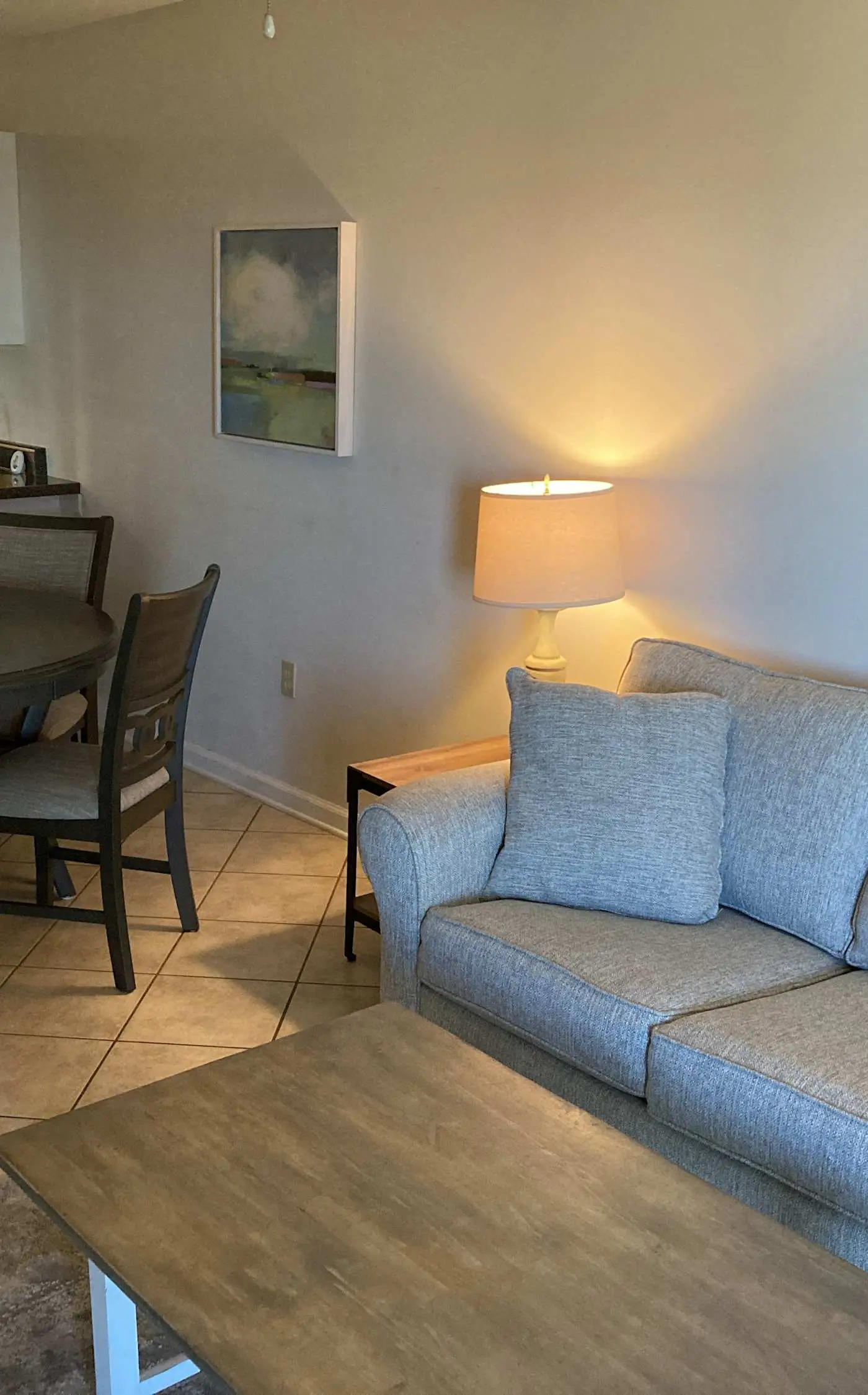 Second floor condo with Gulf view, shared pool, central AC, & BBQ area