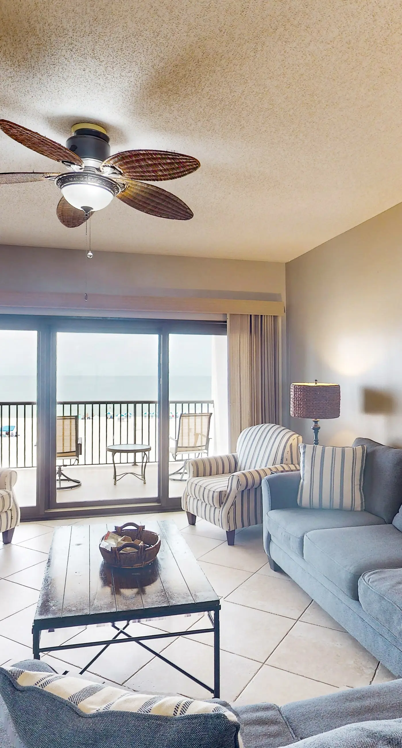 Beachfront condo with shared Gulf front outdoor pool, heated indoor pool, & sauna