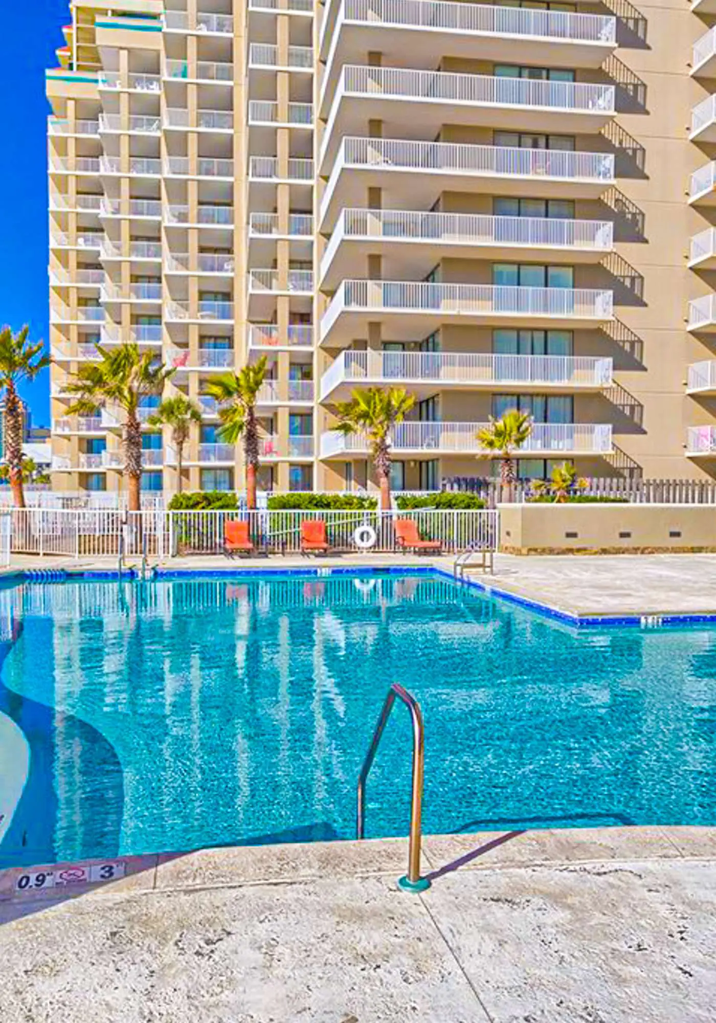 Spacious condo with Gulf-front views & access to pools, hot tub, gym