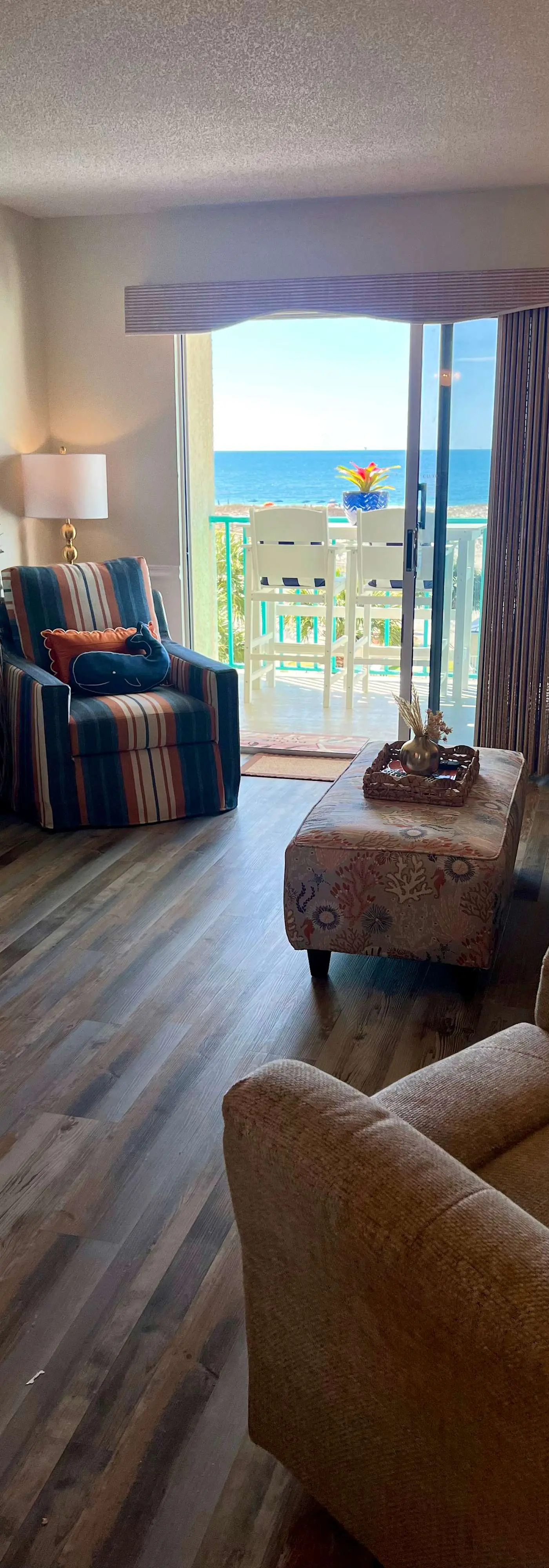 Waterview condo with shared pool, panoramic balcony views, and WIFI