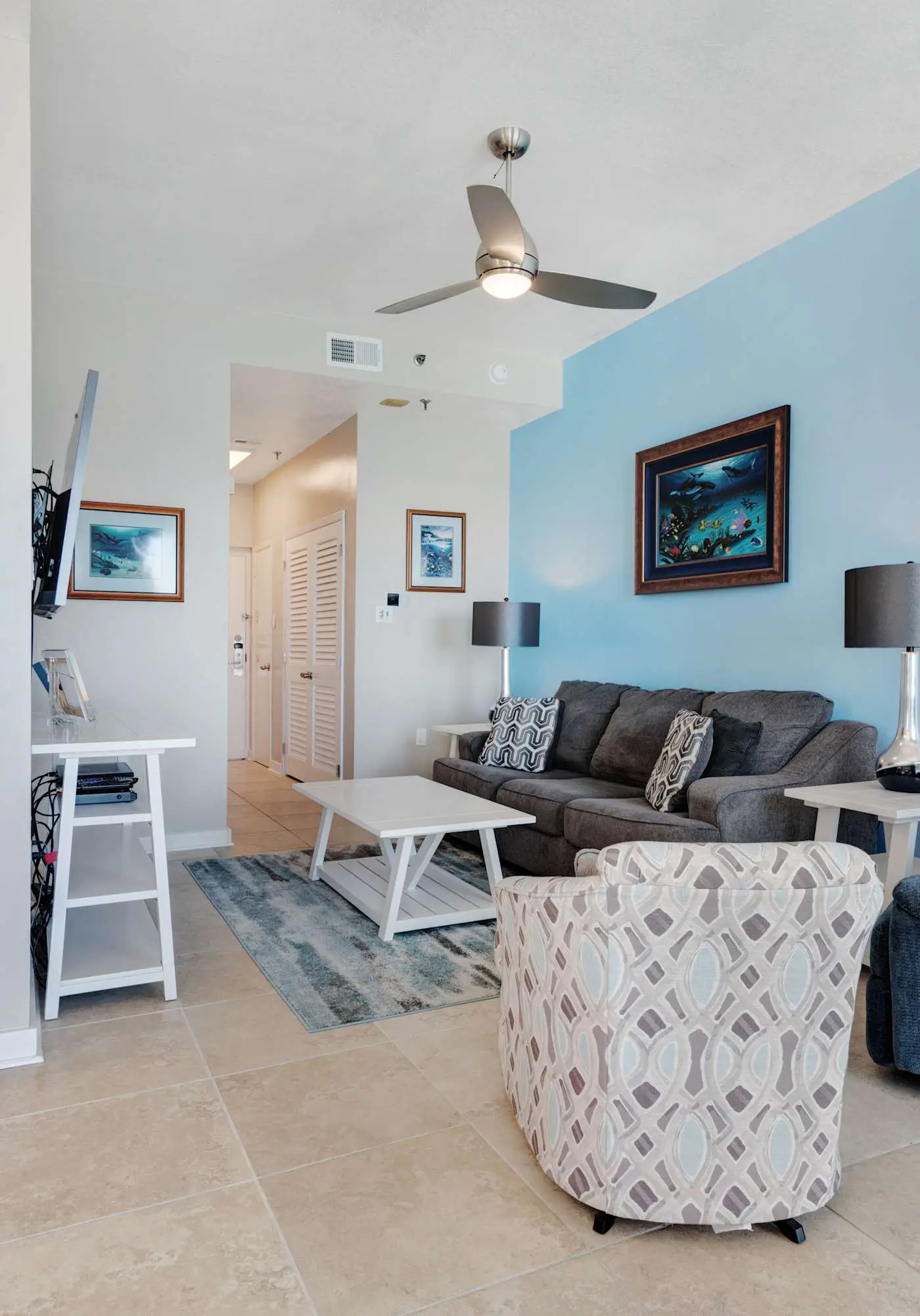 Casual beachfront getaway with pool, ocean views, & beach access