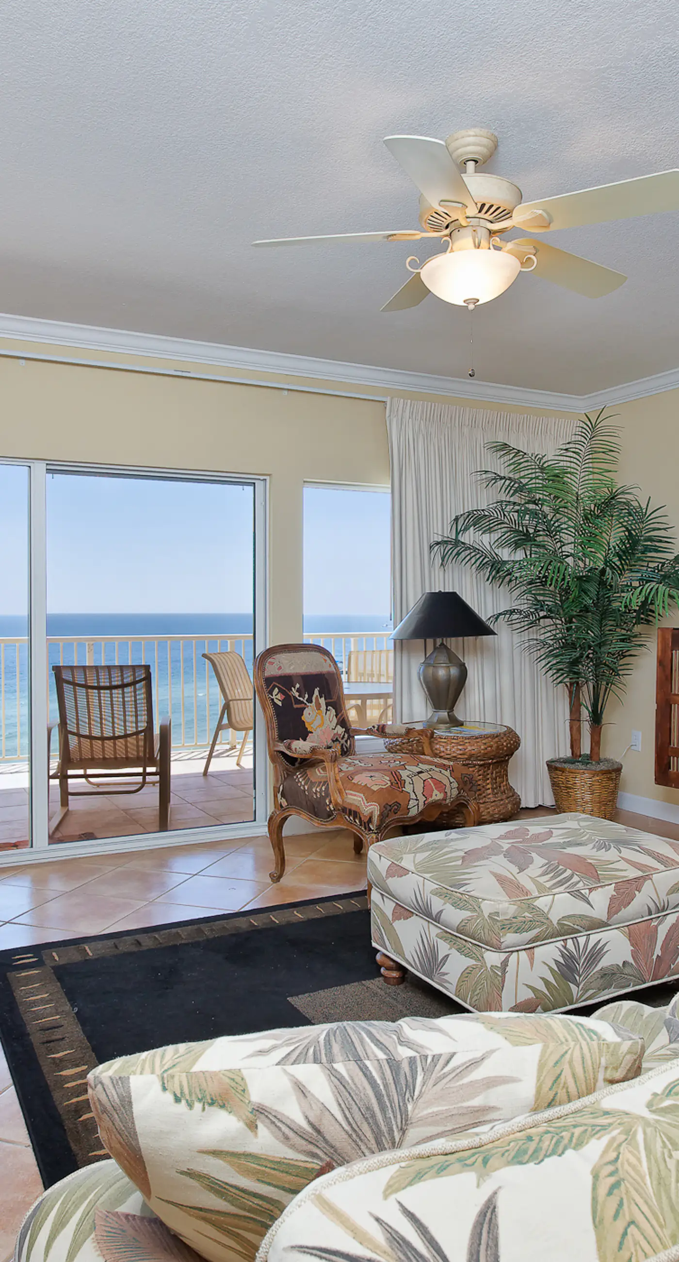 Family-friendly, Gulf-front condo with private balcony and resort style pools, sauna and gym