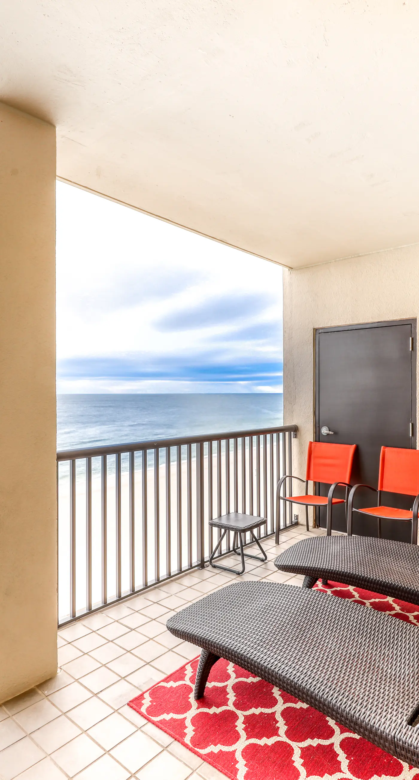 Beachfront condo with shared outdoor pool, heated indoor pool, sauna, & grill area