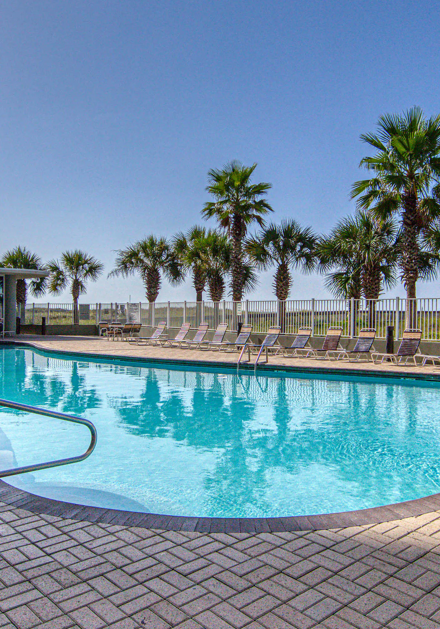 Beachfront property with Gulf-view balcony, outdoor pool & hot tub - near shops