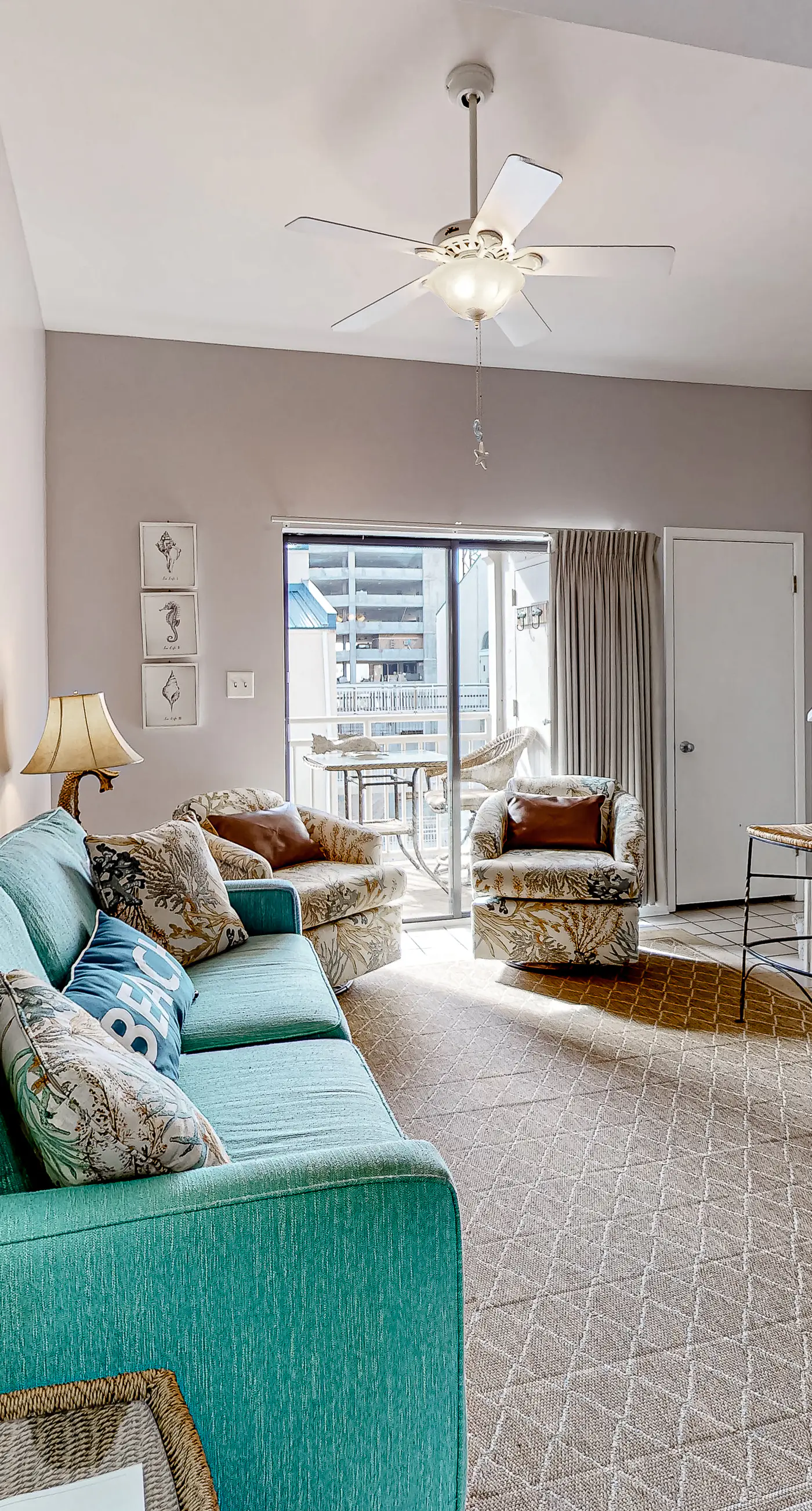 Inviting condo w/ a spacious living area, shared pools, & easy beach access