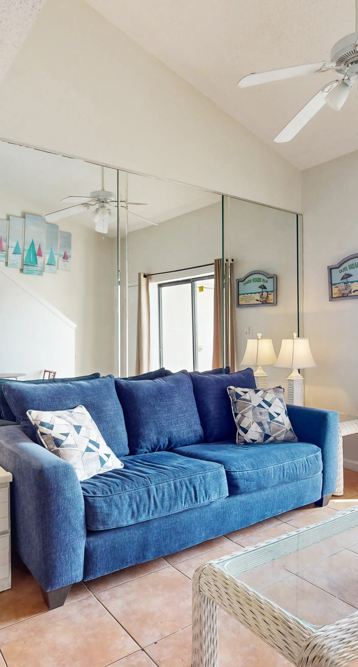 Gulf view condo w/ a full kitchen, private balcony, shared pools, & tennis court