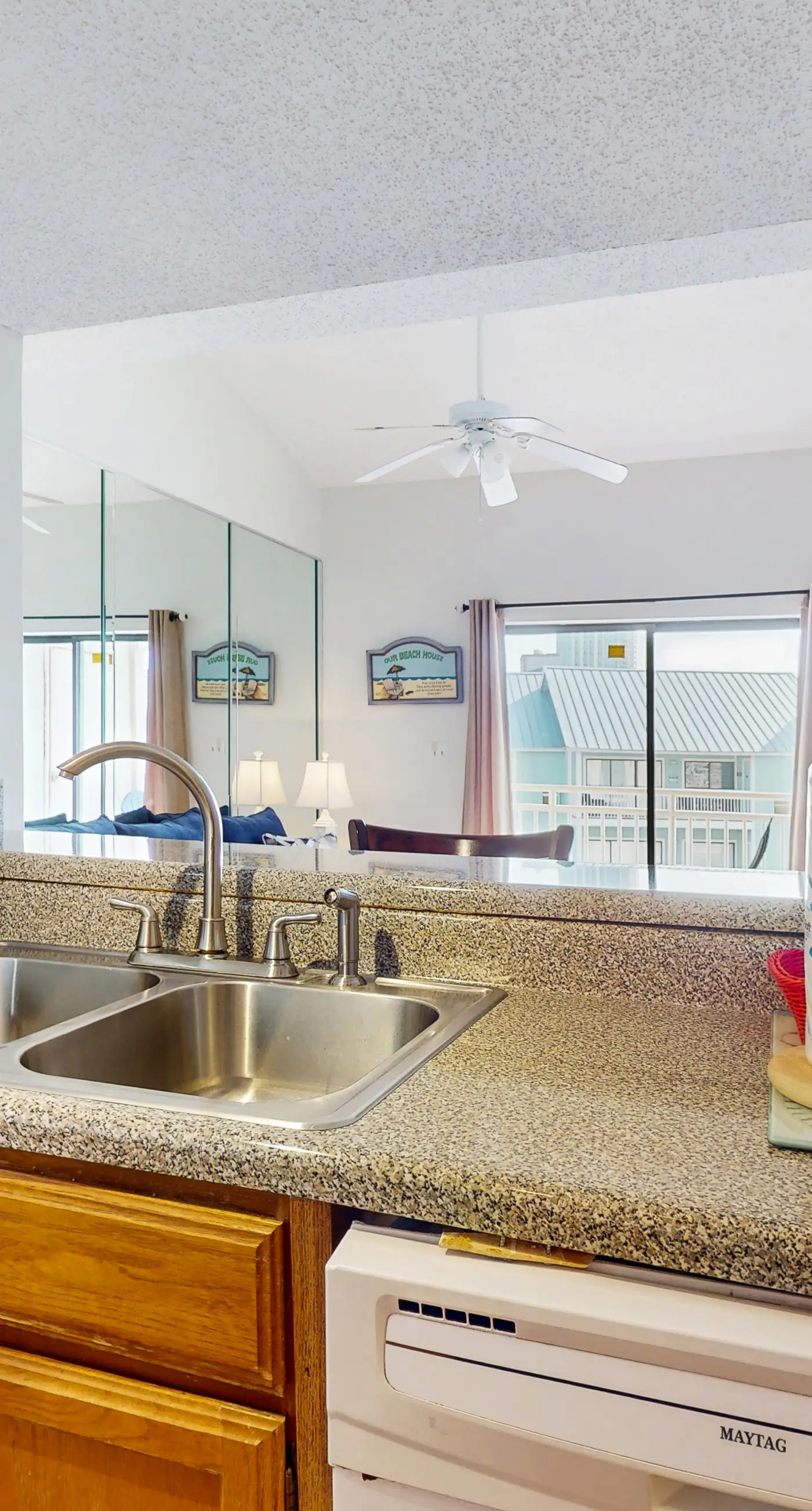 Gulf view condo w/ a full kitchen, private balcony, shared pools, & tennis court