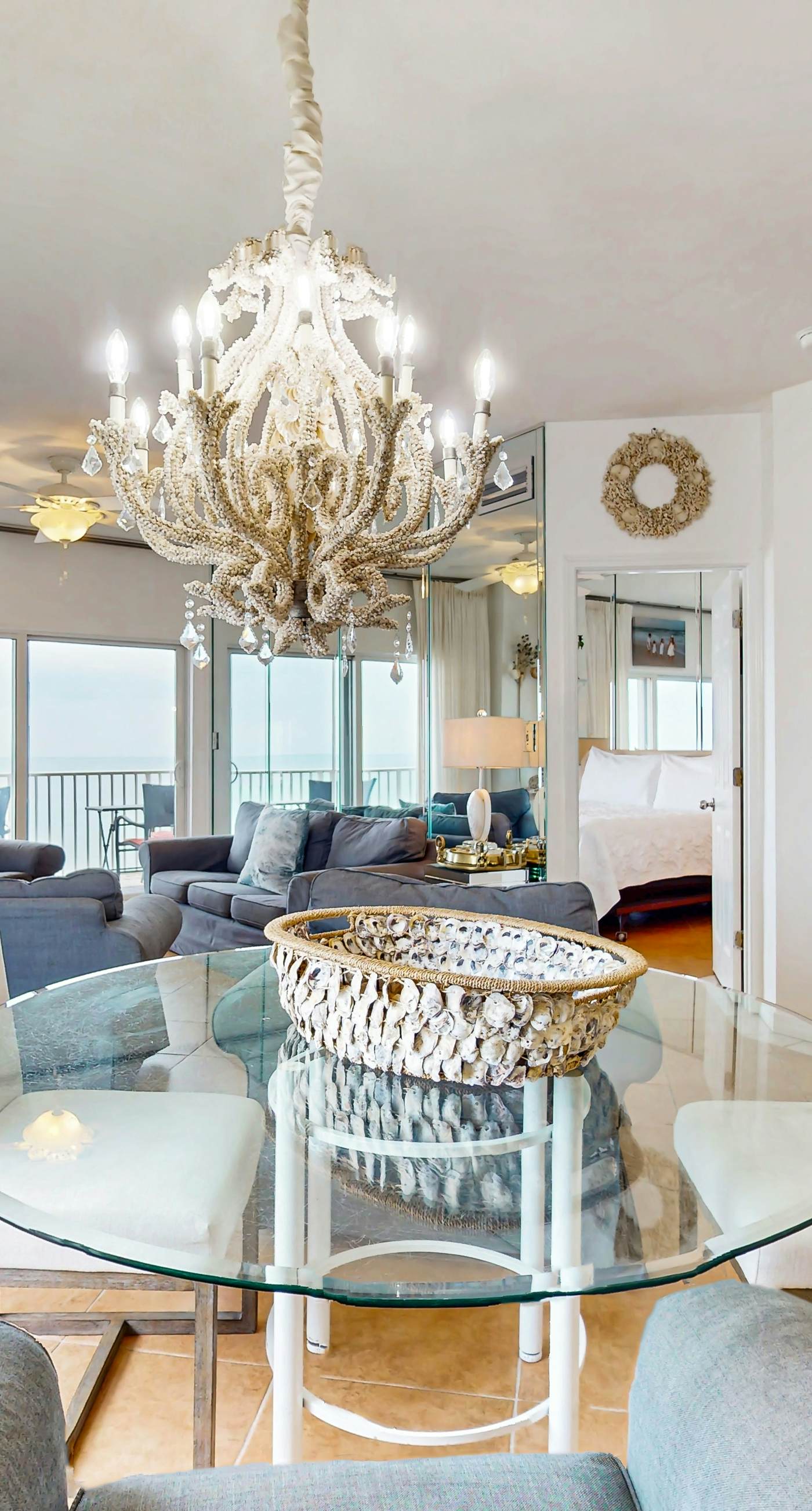 Gulf front condo w a full kitchen, private balcony, shared pools, & hot tub