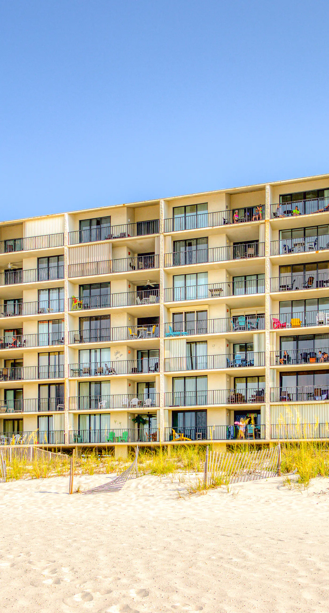 Fourth-floor beach condo w amazing views, indoor pool, & beach access