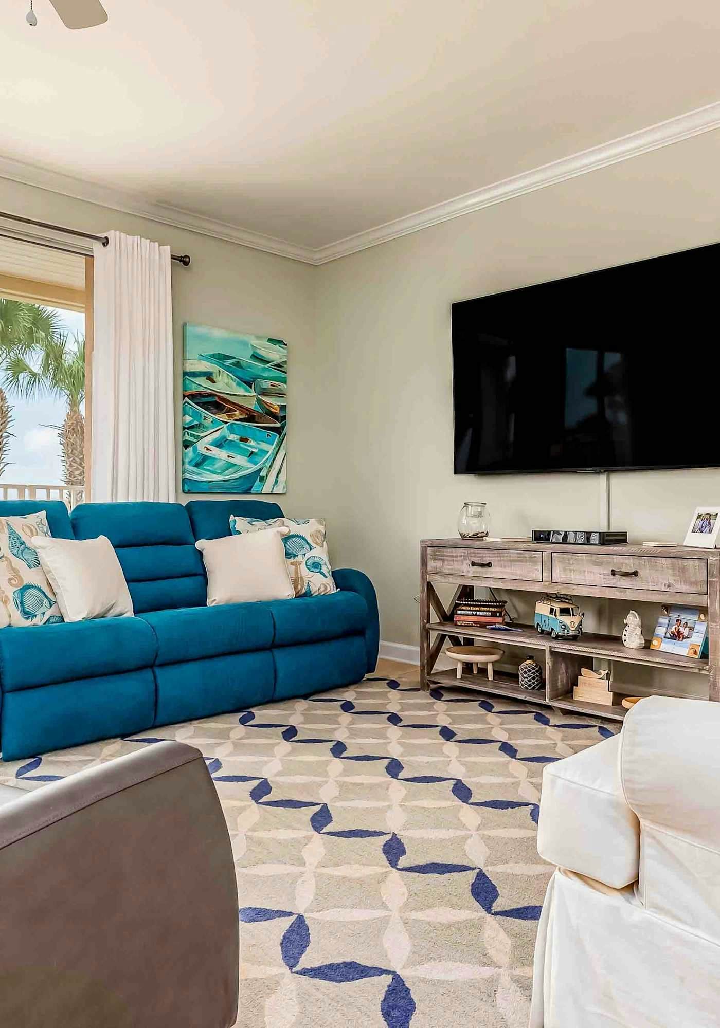 Ground-floor condo next to on-site pool with private patio & beach access
