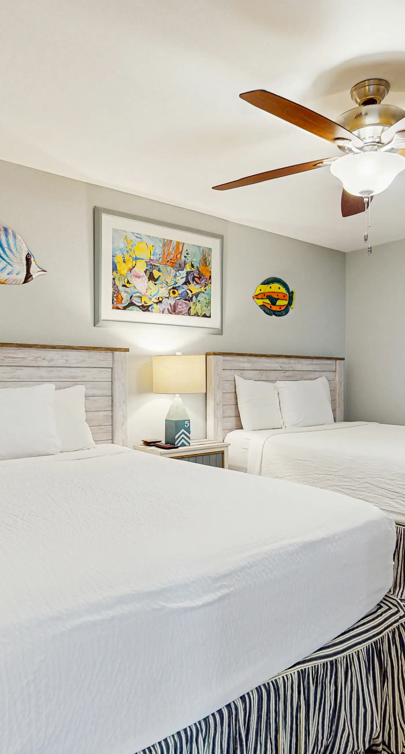 Second-Floor Ocean & Gulf Front Condo w/Free WiFi, 2 Balconies, Shared Pool, A/C