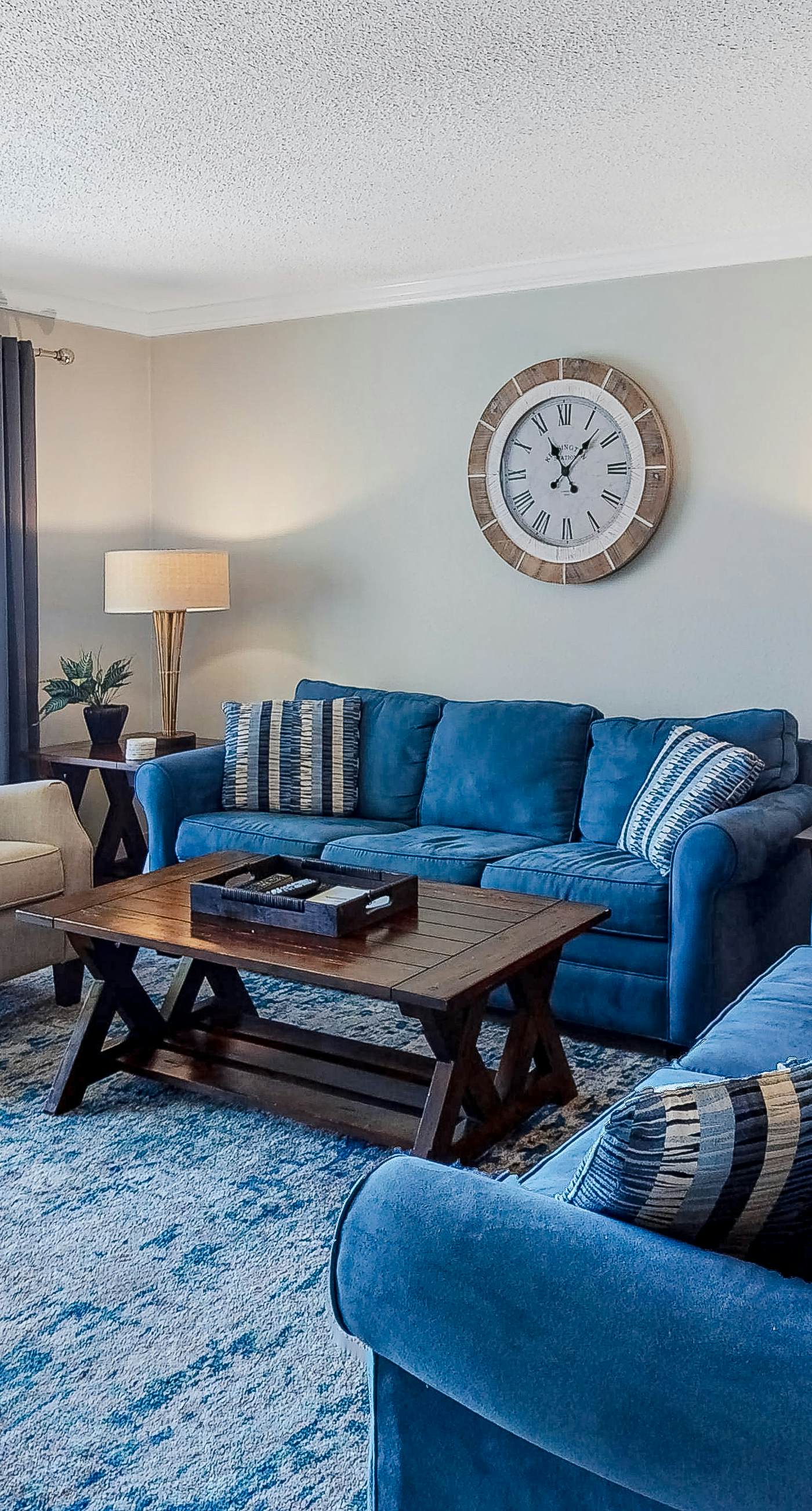 Condo in oceanfront complex with pools, private beach access, and balcony