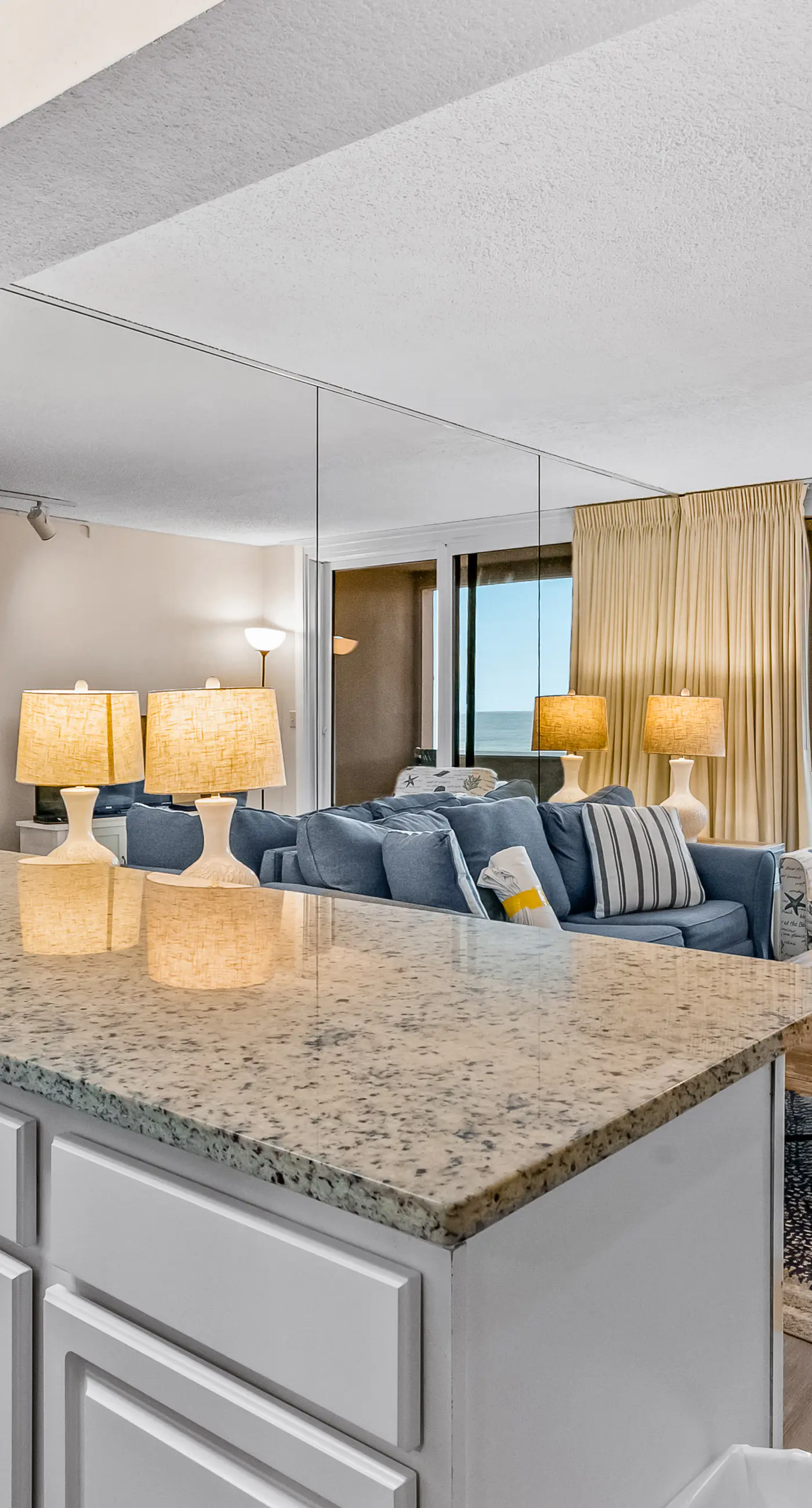 Gulf-view condo with beach pavilion, balcony, heated pool, hot tub, gym, tennis