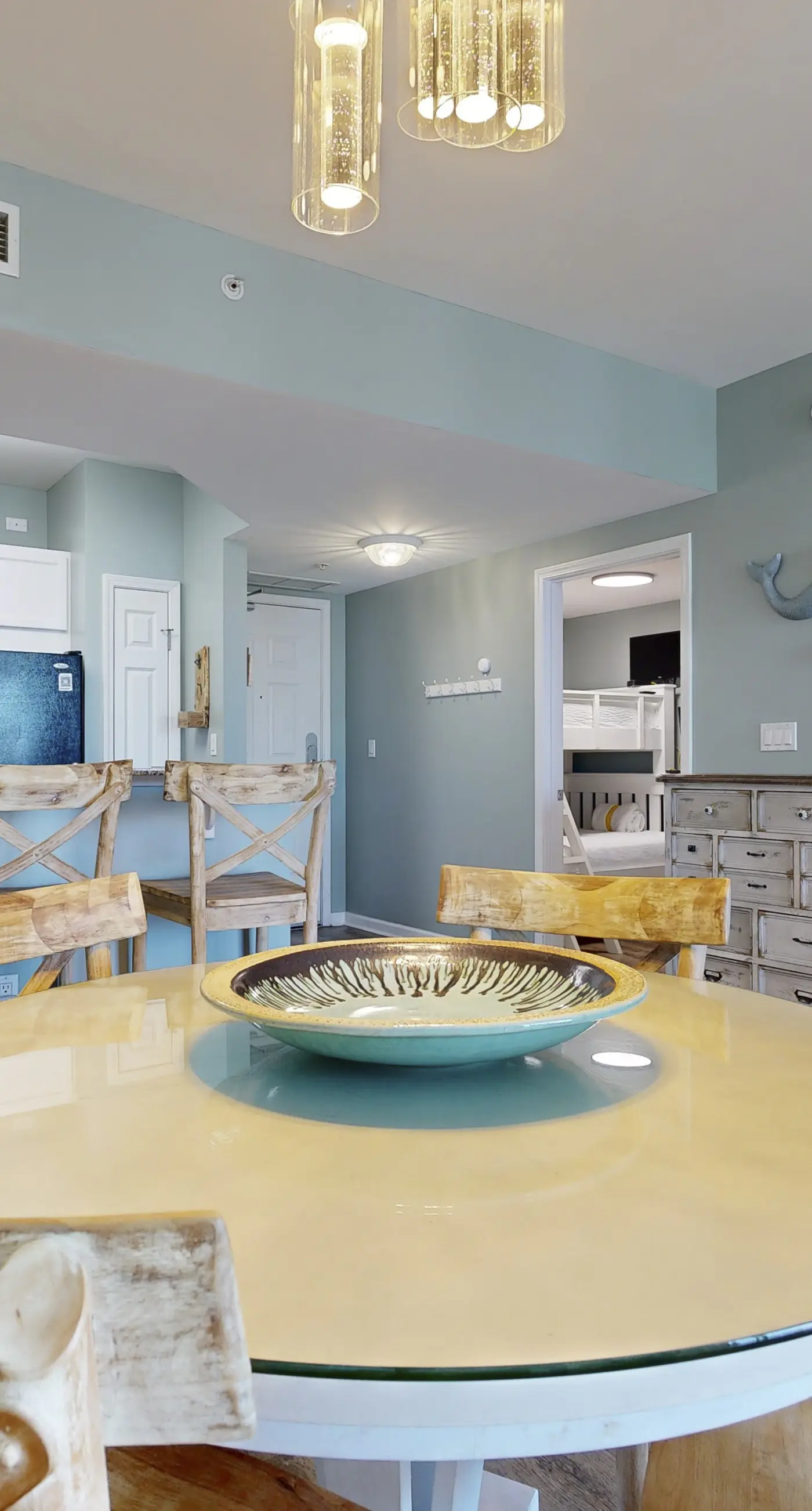 Water-view 11th-floor condo with hot tub, heated pool, tennis, sauna, gym, W/D