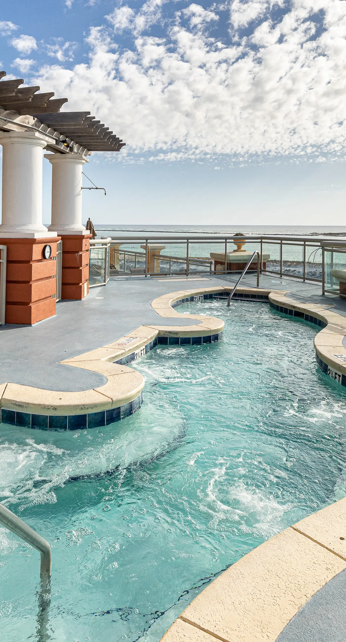 Gulf-view condo with beach access, pool, hot tub, sauna, & private balcony