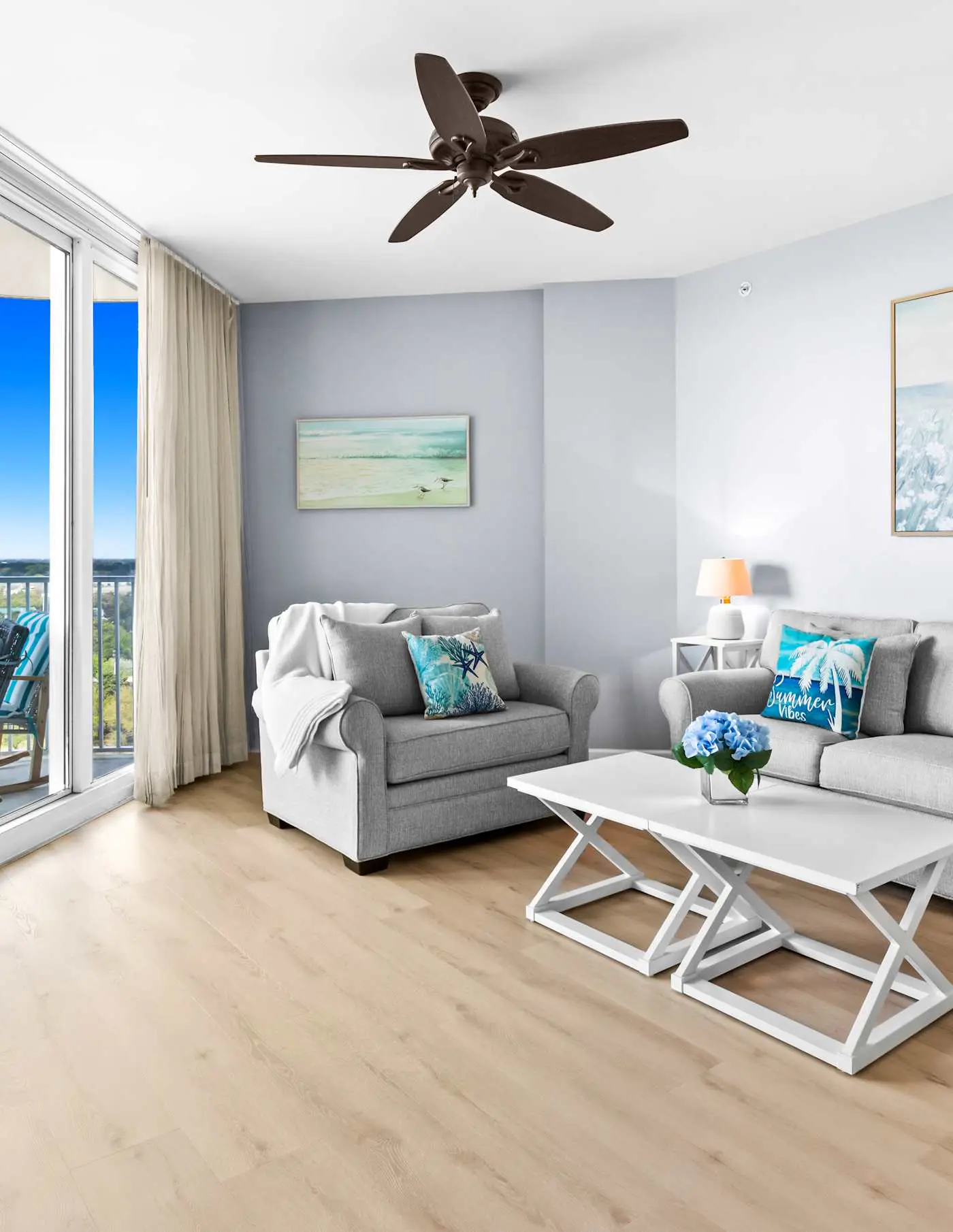 Gorgeous coastal condo with shared pool and private balcony