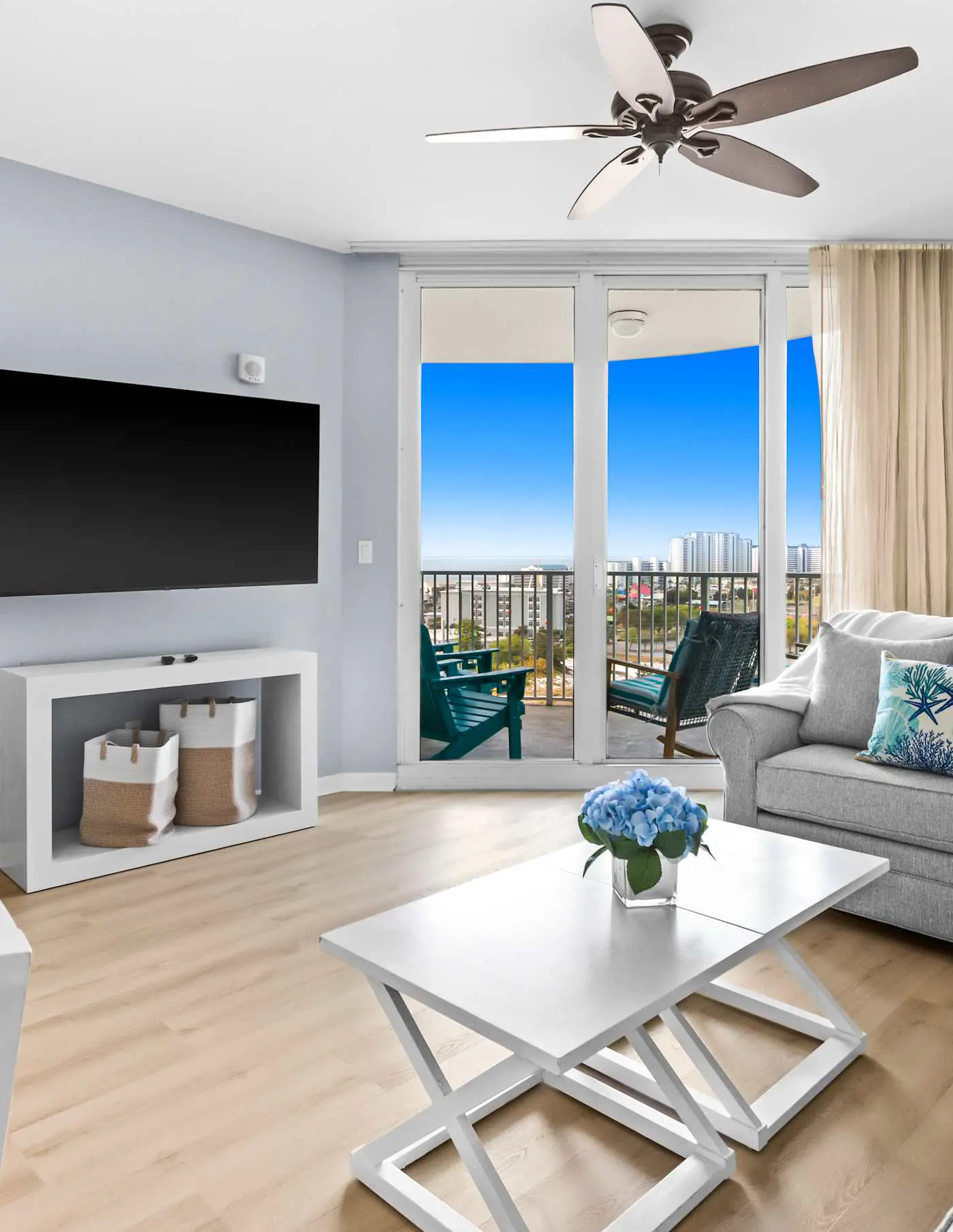Gorgeous coastal condo with shared pool and private balcony
