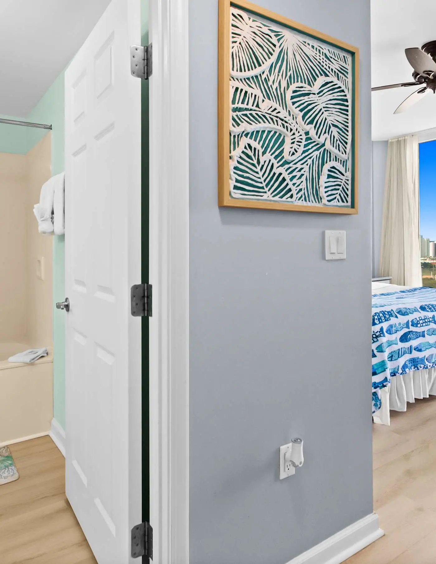Gorgeous coastal condo with shared pool and private balcony