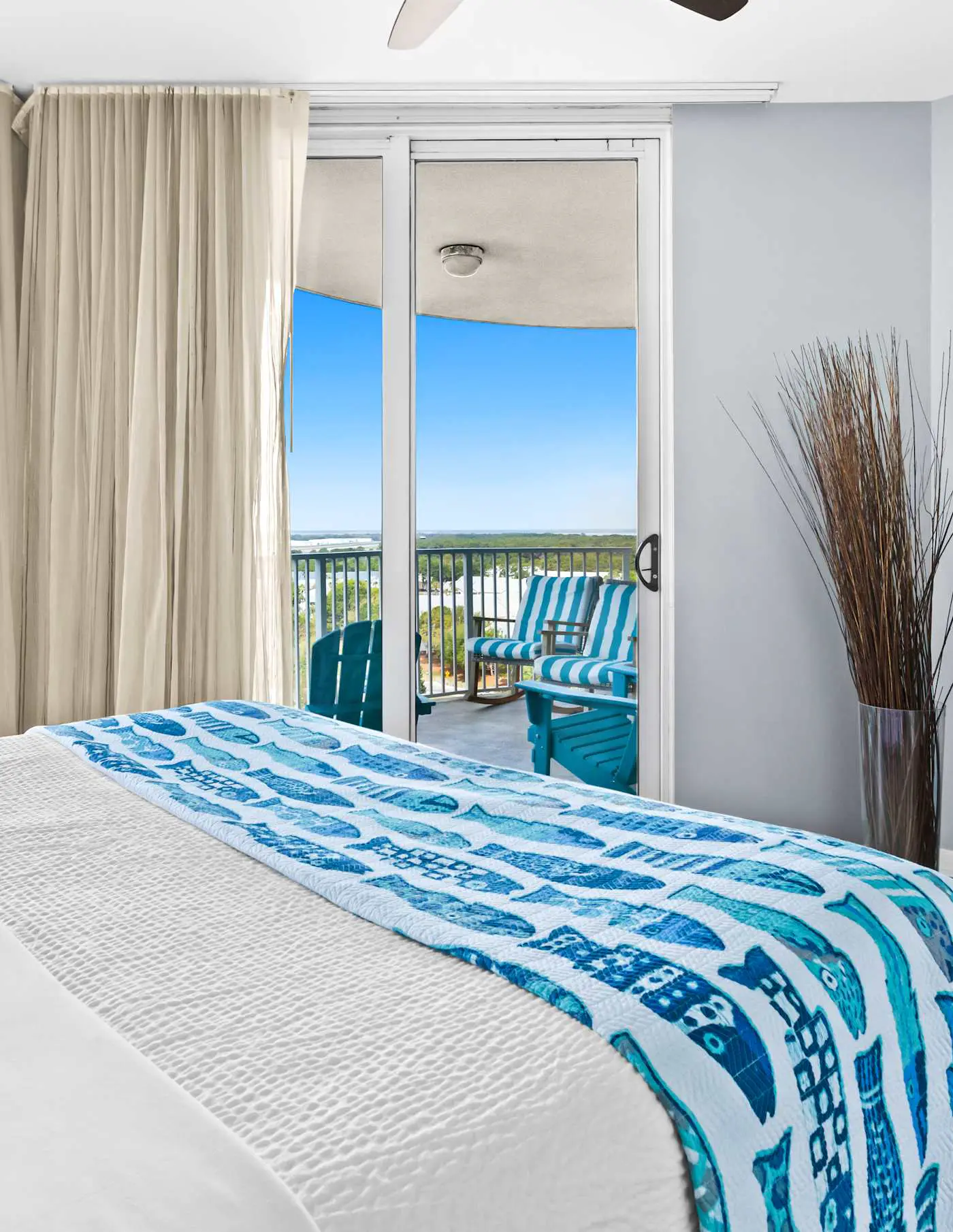 Gorgeous coastal condo with shared pool and private balcony
