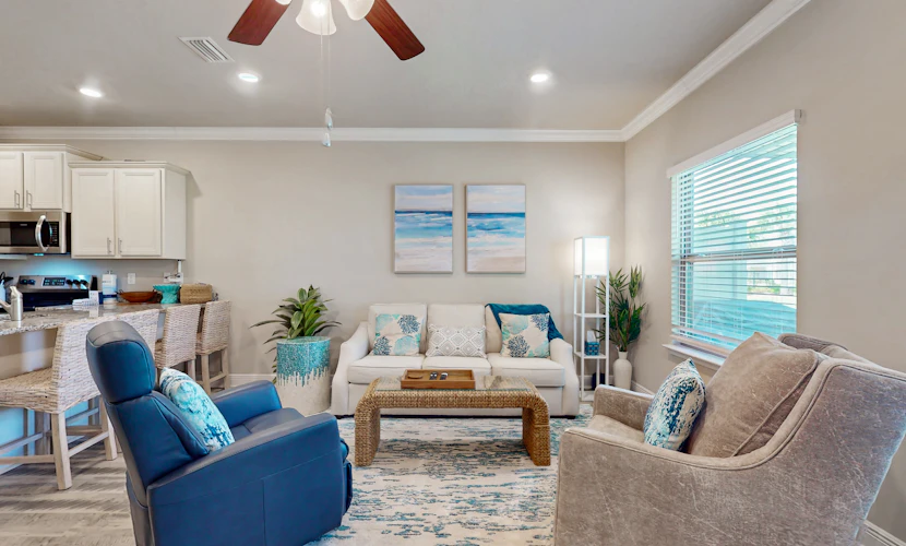 Two-story townhome near the beach with WiFi, washer and dryer.