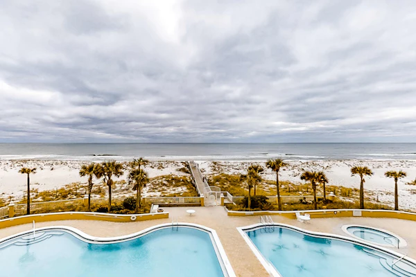Condo with Partial Gulf View Onsite Pools, Fitness Center, Dry Sauna