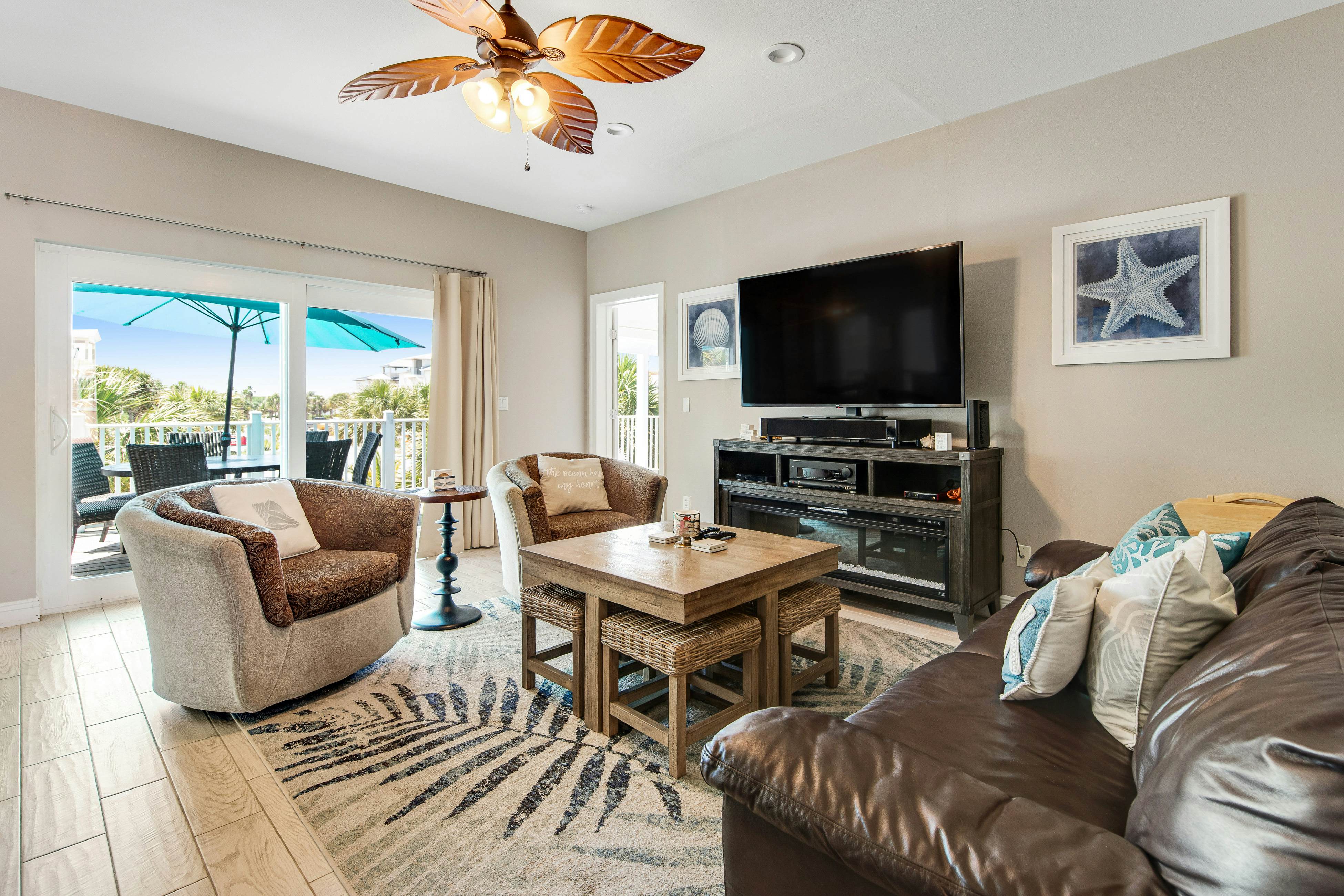 Stunning Beach Retreat with Shared Pool, Beach Access, Large Balcony & Gas Grill