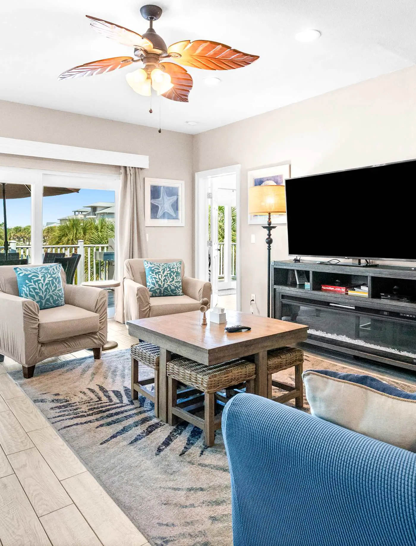 Stunning Beach Retreat with Shared Pool, Beach Access, Large Balcony & Gas Grill